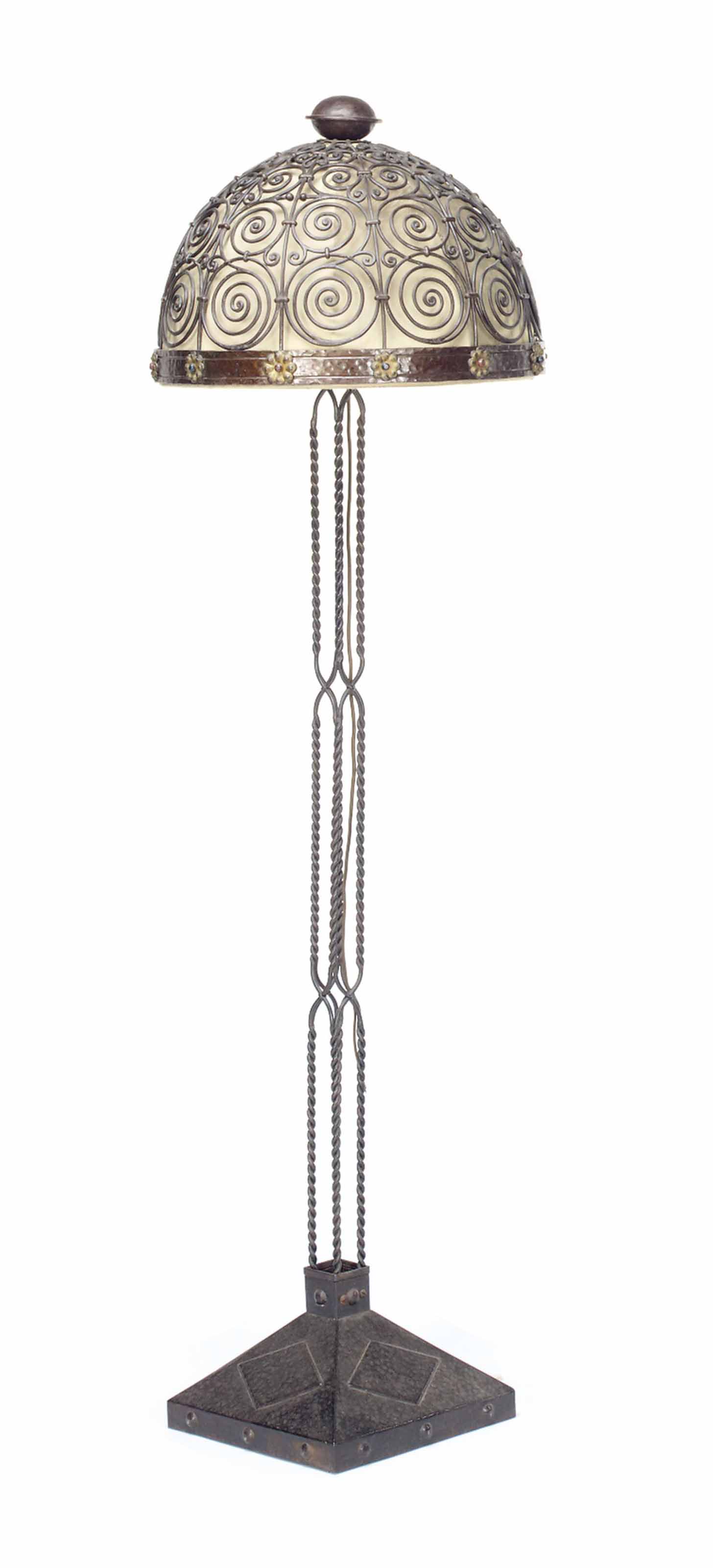 A WROUGHT-IRON FLOOR LAMP, , EARLY 20TH CENTURY | Christie's