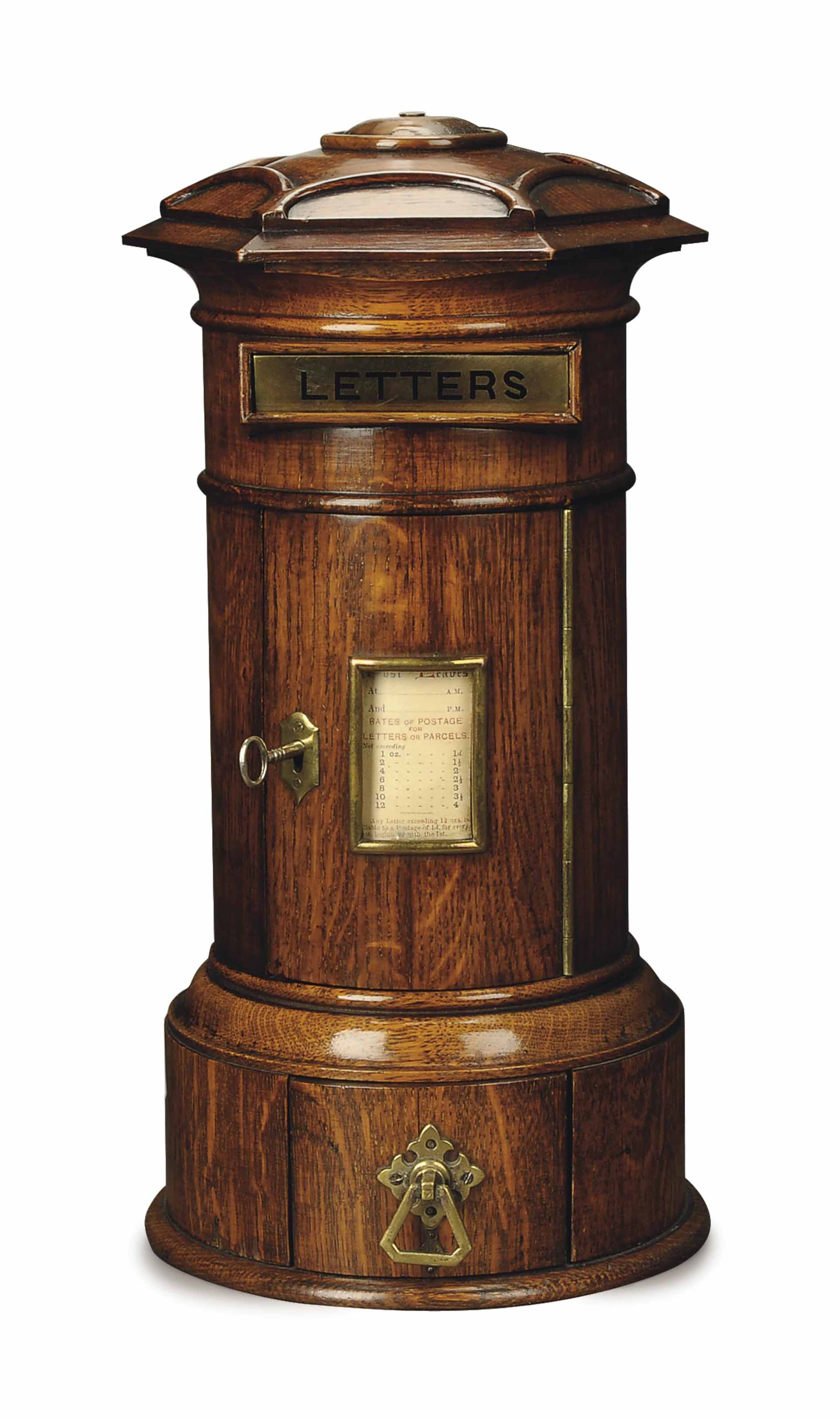 A Victorian Oak Letter Box Retailed By Leuchars Son Last Quarter 19th Century All Other Categories Of Objects Writing Drawing Christie S
