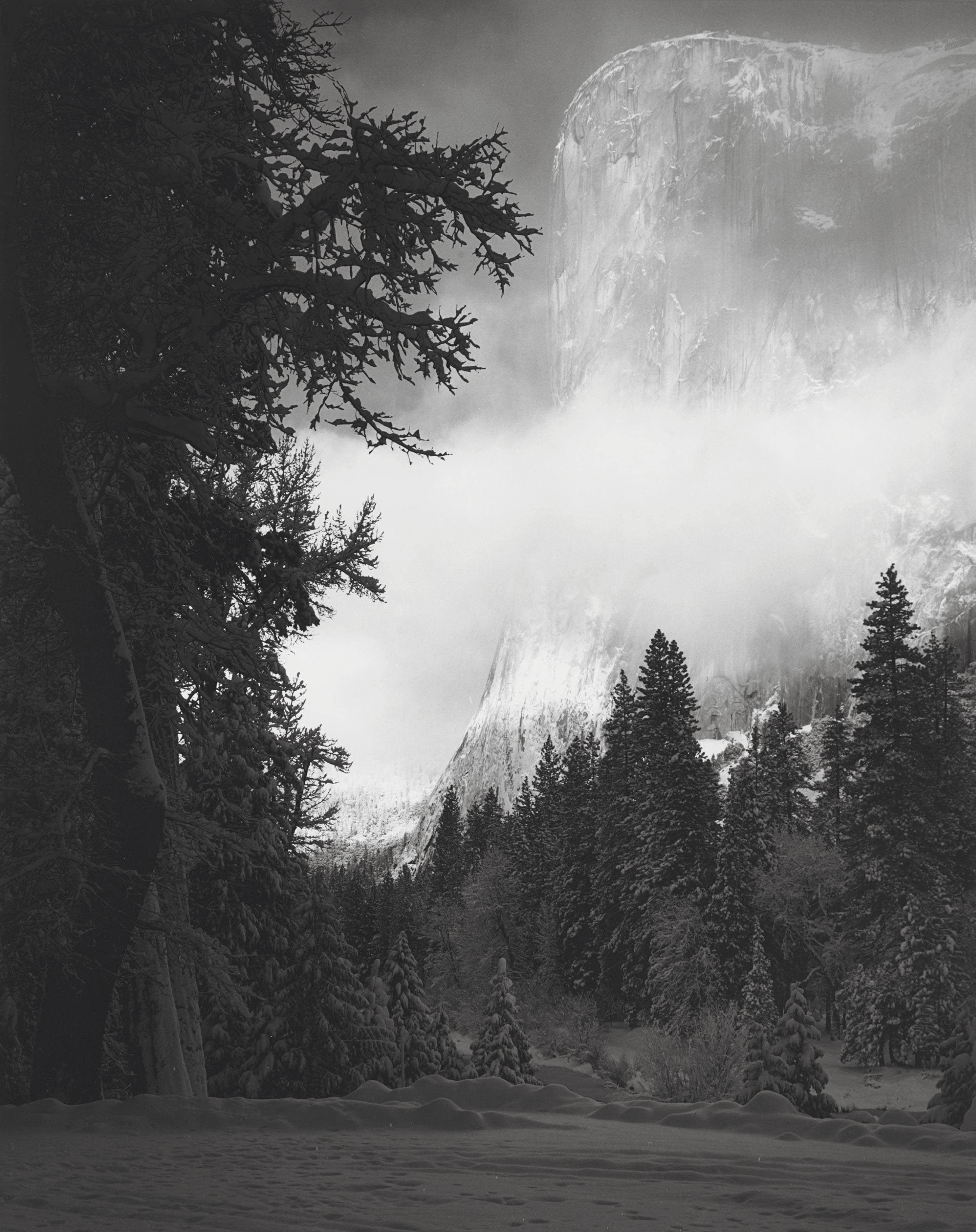 ANSEL ADAMS (1902-1984) , El Capitan, Sunrise, Winter, Yosemite