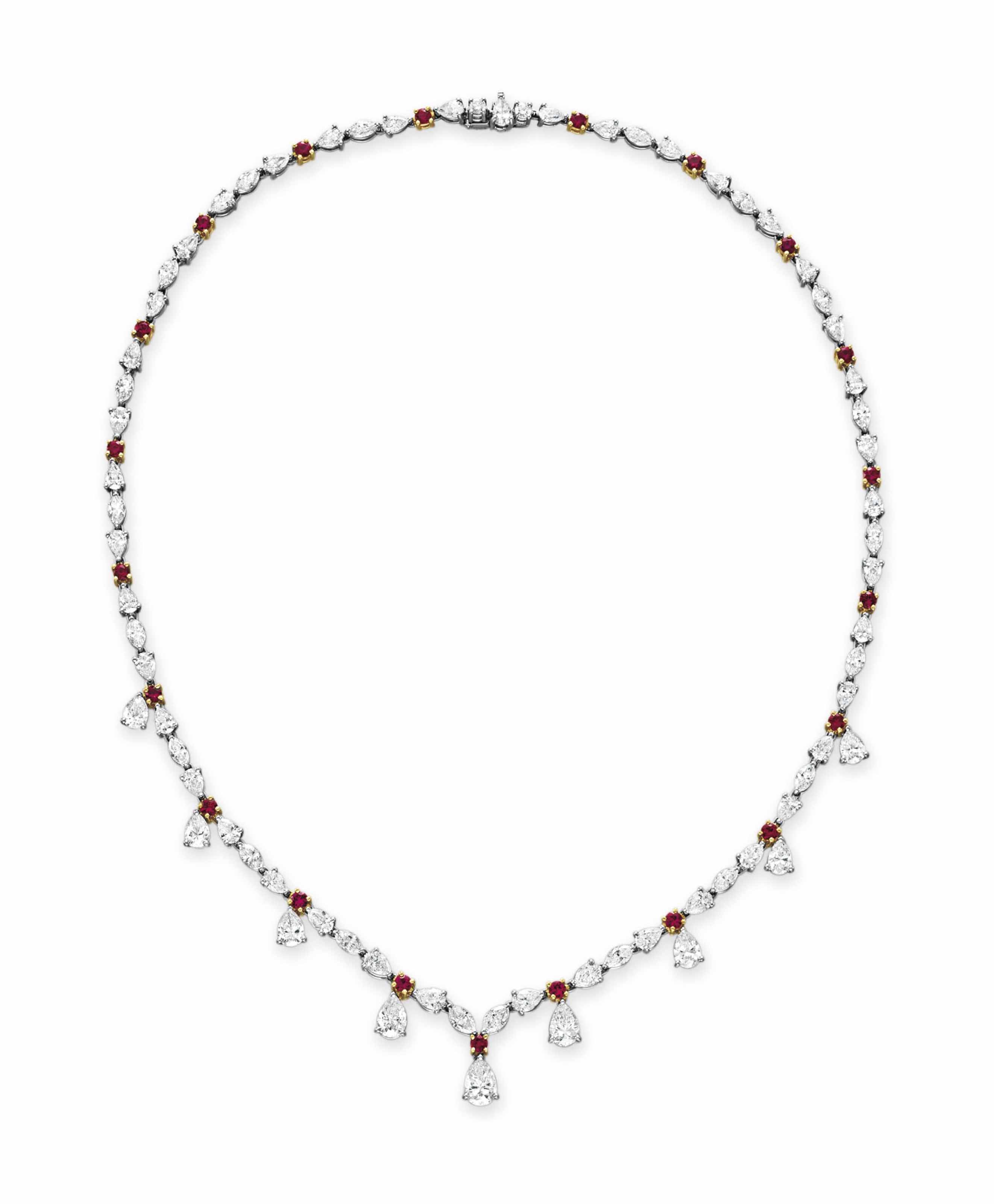 A DIAMOND AND RUBY NECKLACE, BY TIFFANY & CO. | Christie's