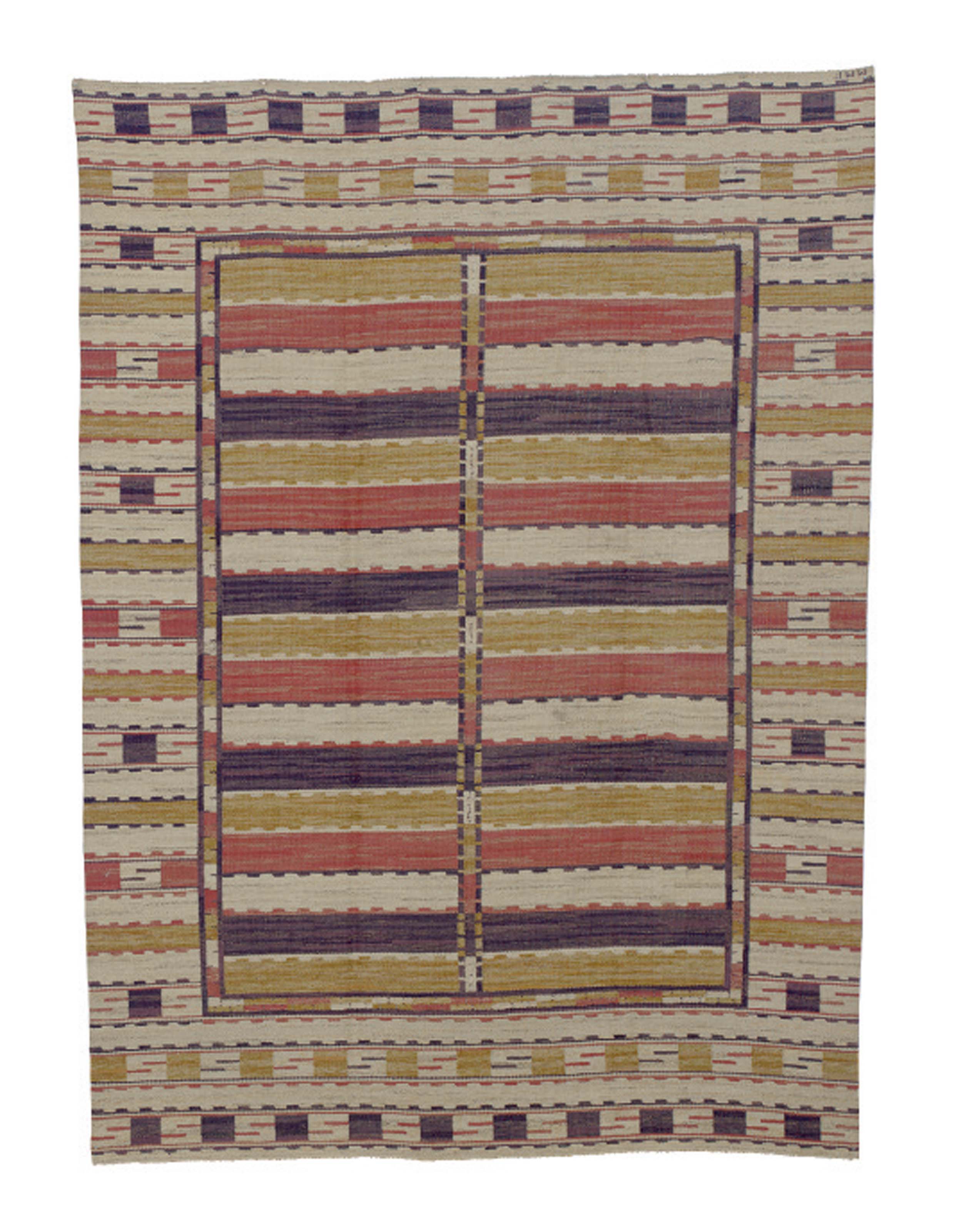 1930 model a carpet on A Marta Maas Fjetterstrom Flatwoven Carpet
