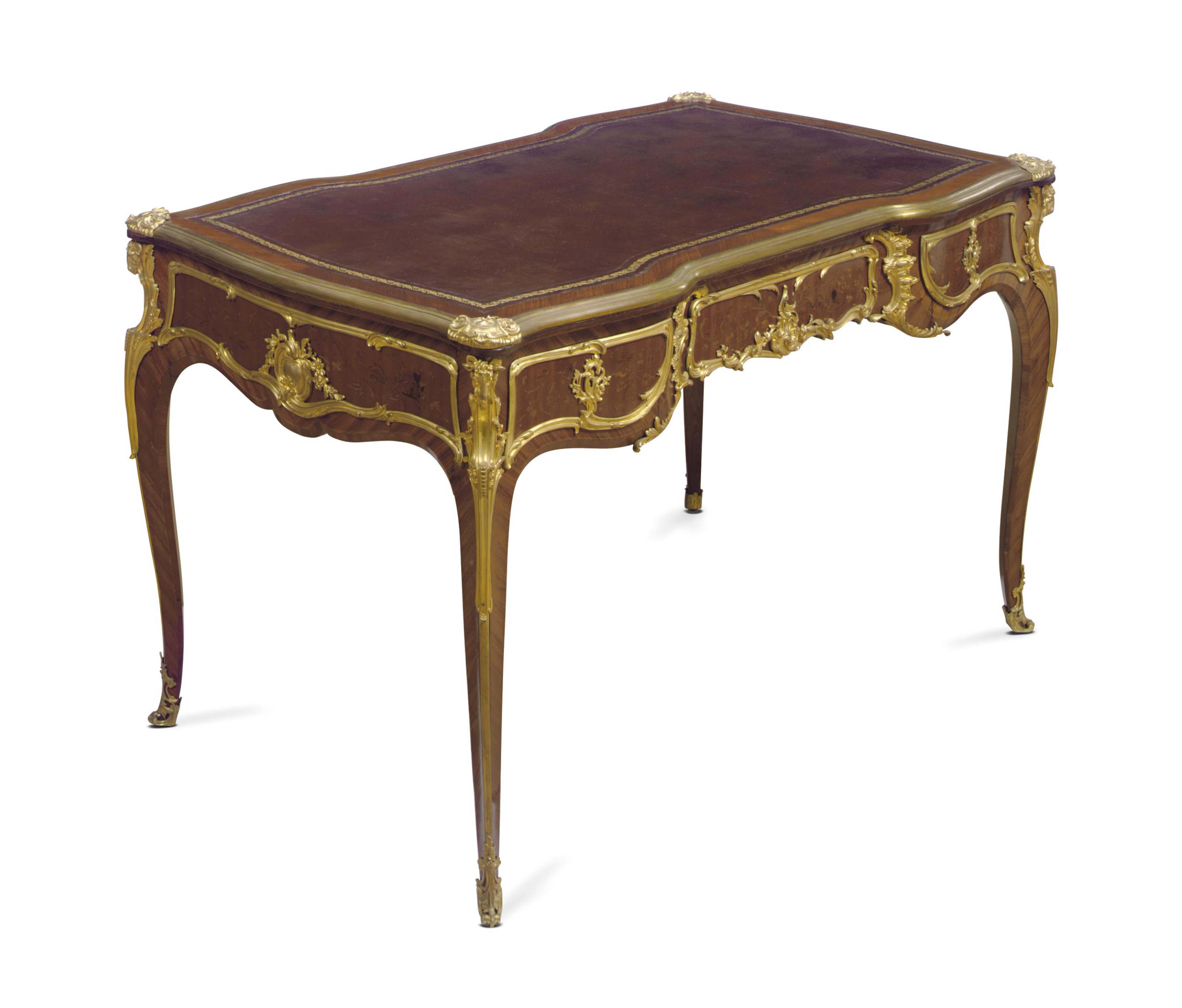 A Napoleon Iii Ormolu Mounted Kingwood And Marquetry Bureau Plat Attributed To H Barbier Paris Third Quarter 19th Century Bureau Plat Furniture Lighting Christie S