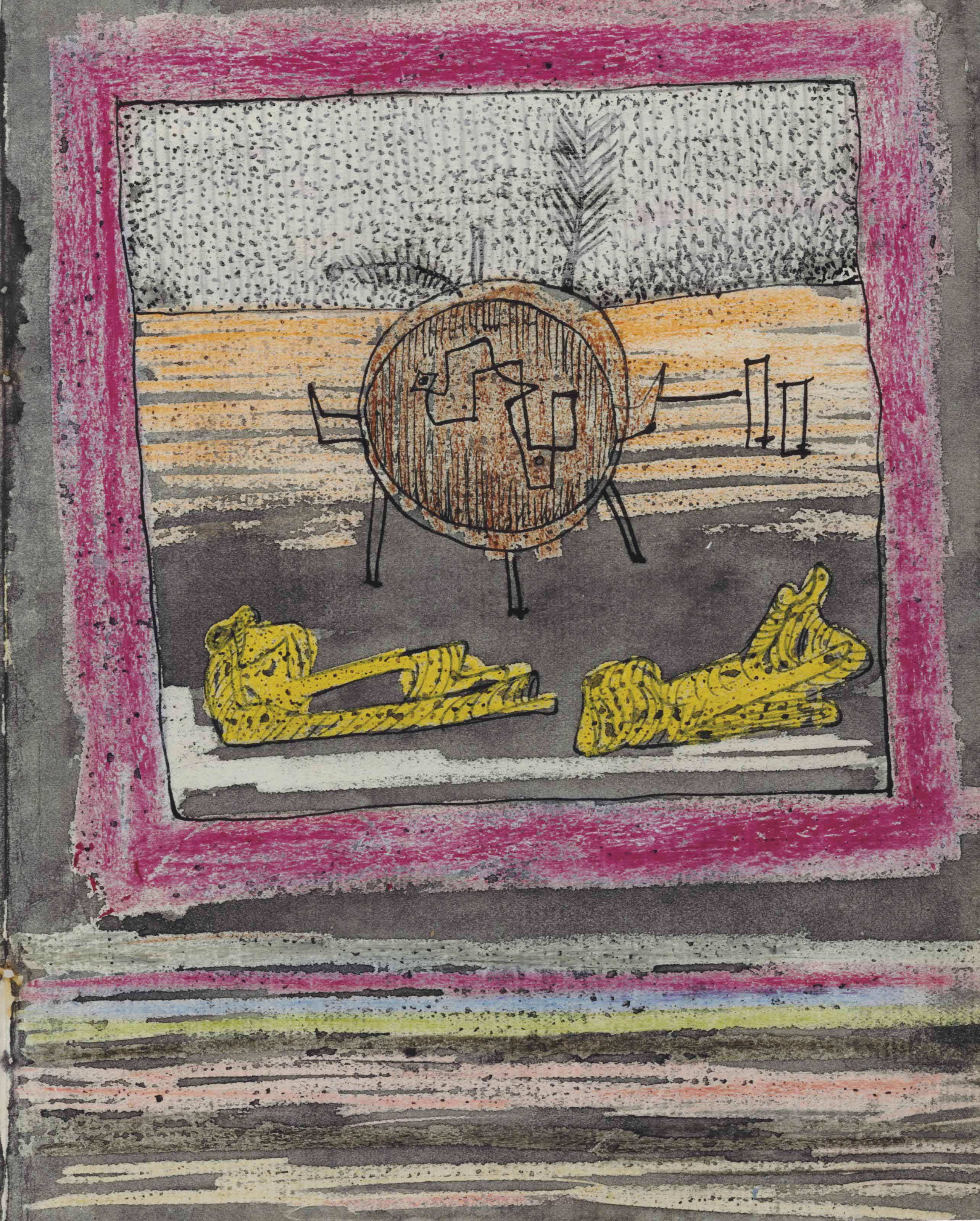 Textile Design: Reclining Figures in Landscape 

