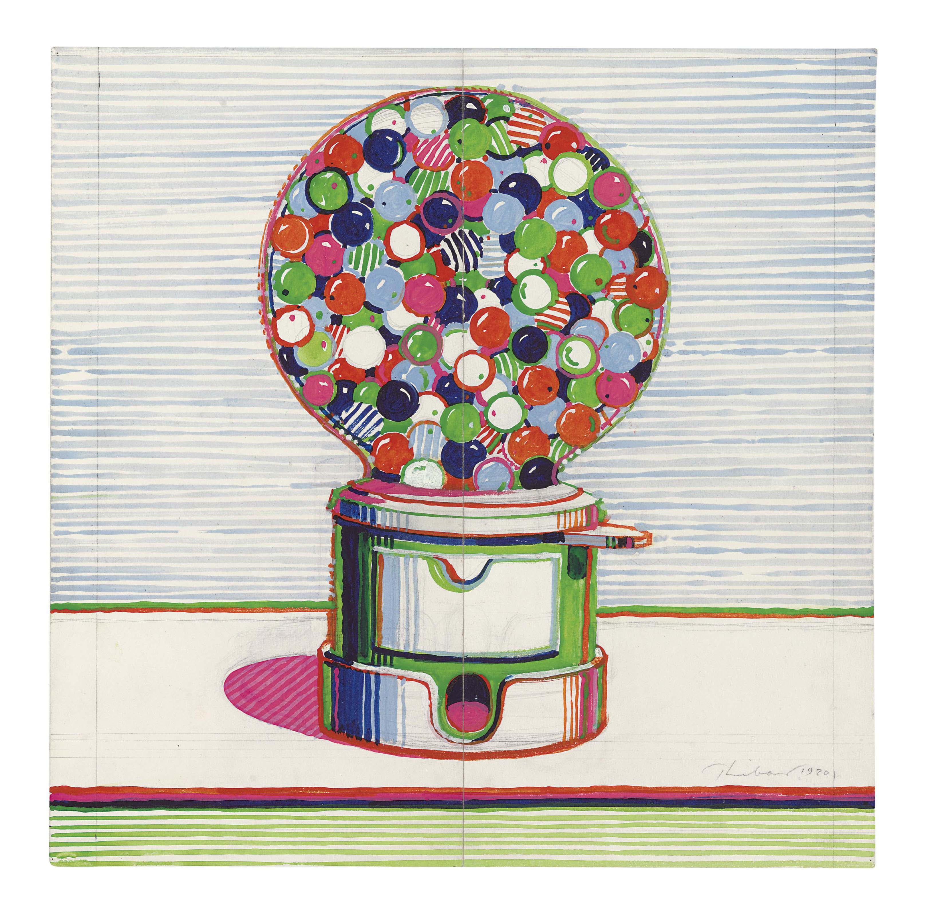 Wayne Thiebaud B 1920 Study For Gumball Machine 1970s