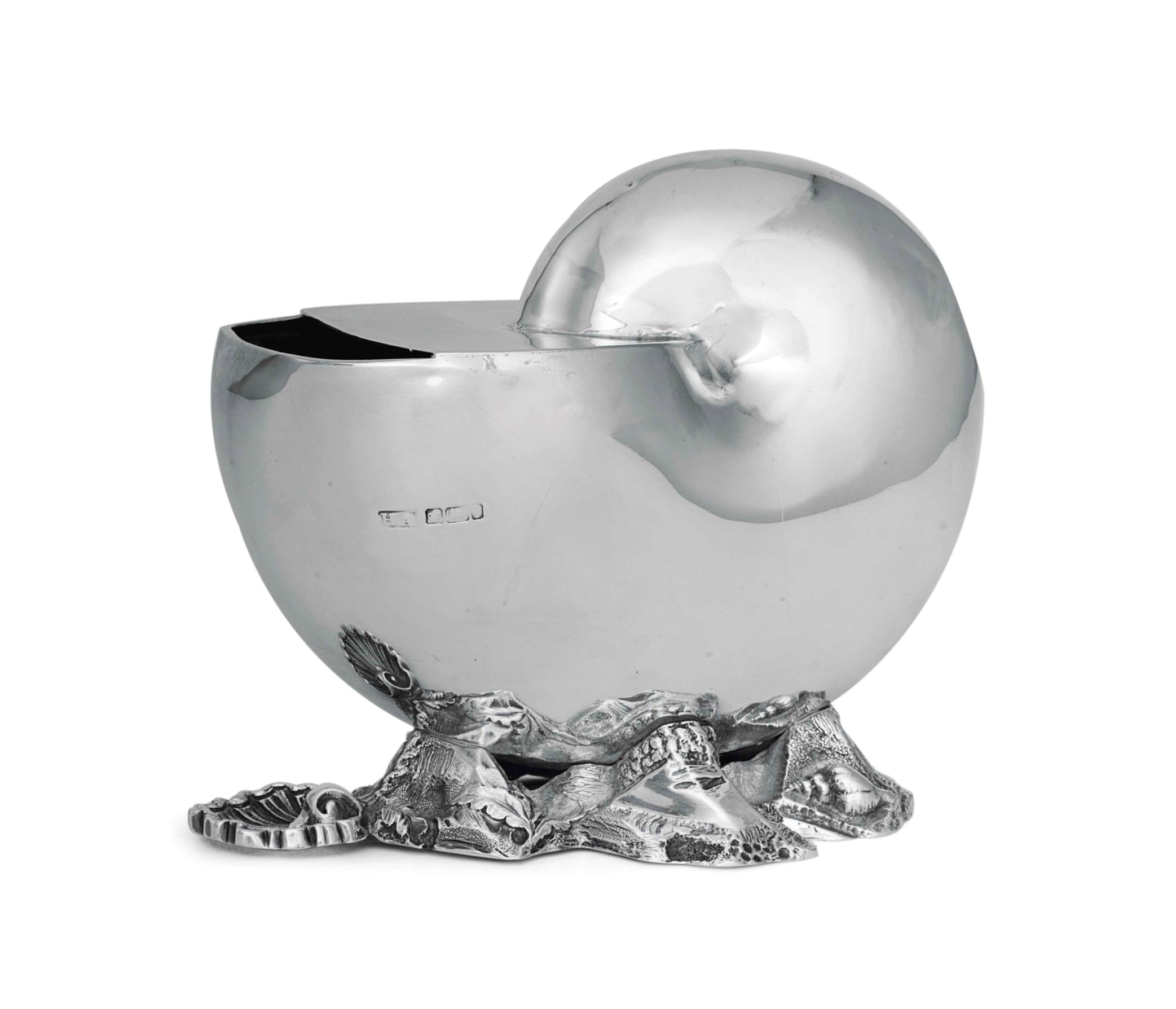 AN EDWARD VII SILVER SPOON WARMER , MARK OF ATKIN BROS., SHEFFIELD