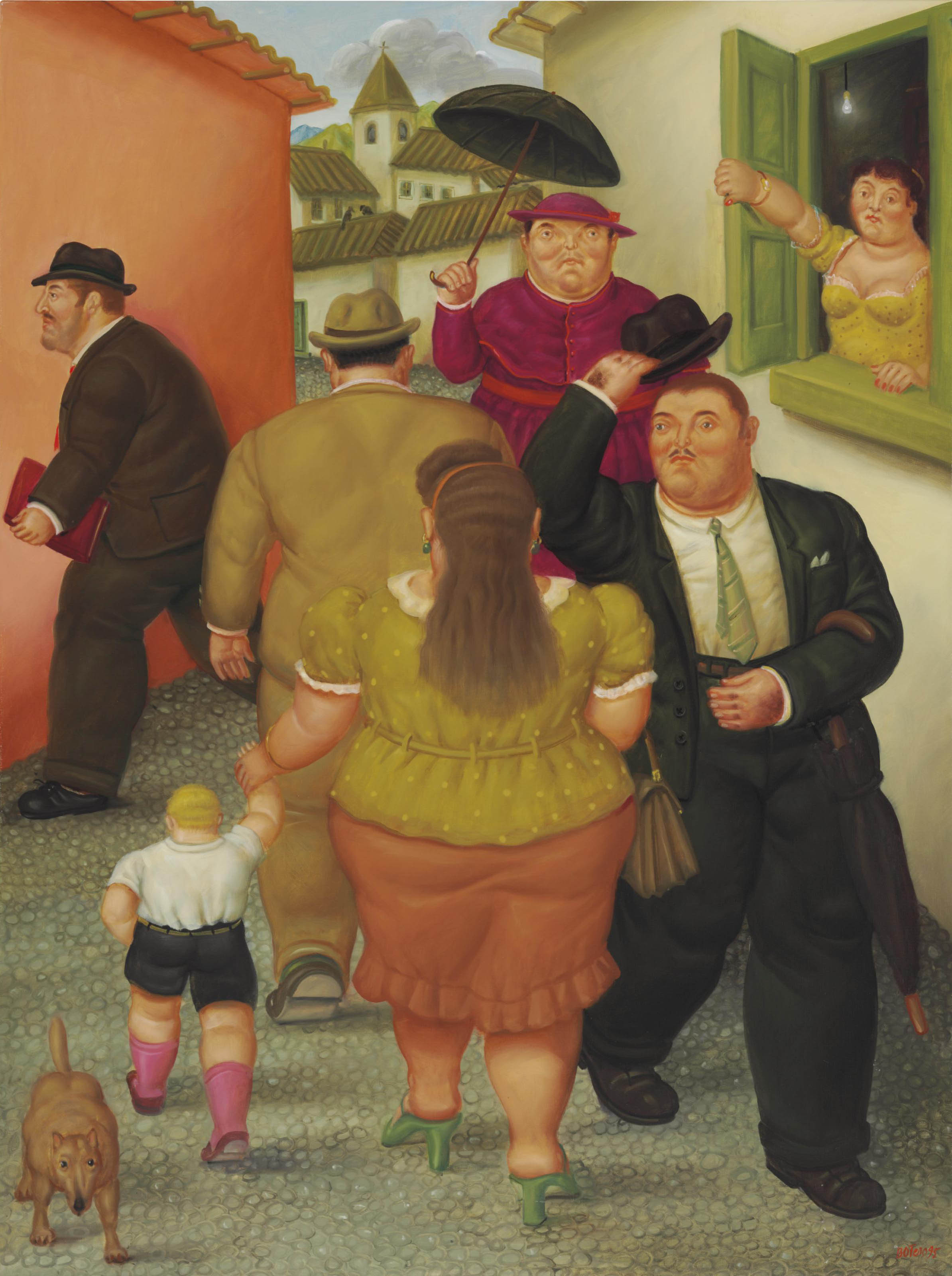 Fernando Botero (Colombian b. 1932) , The Street Christie