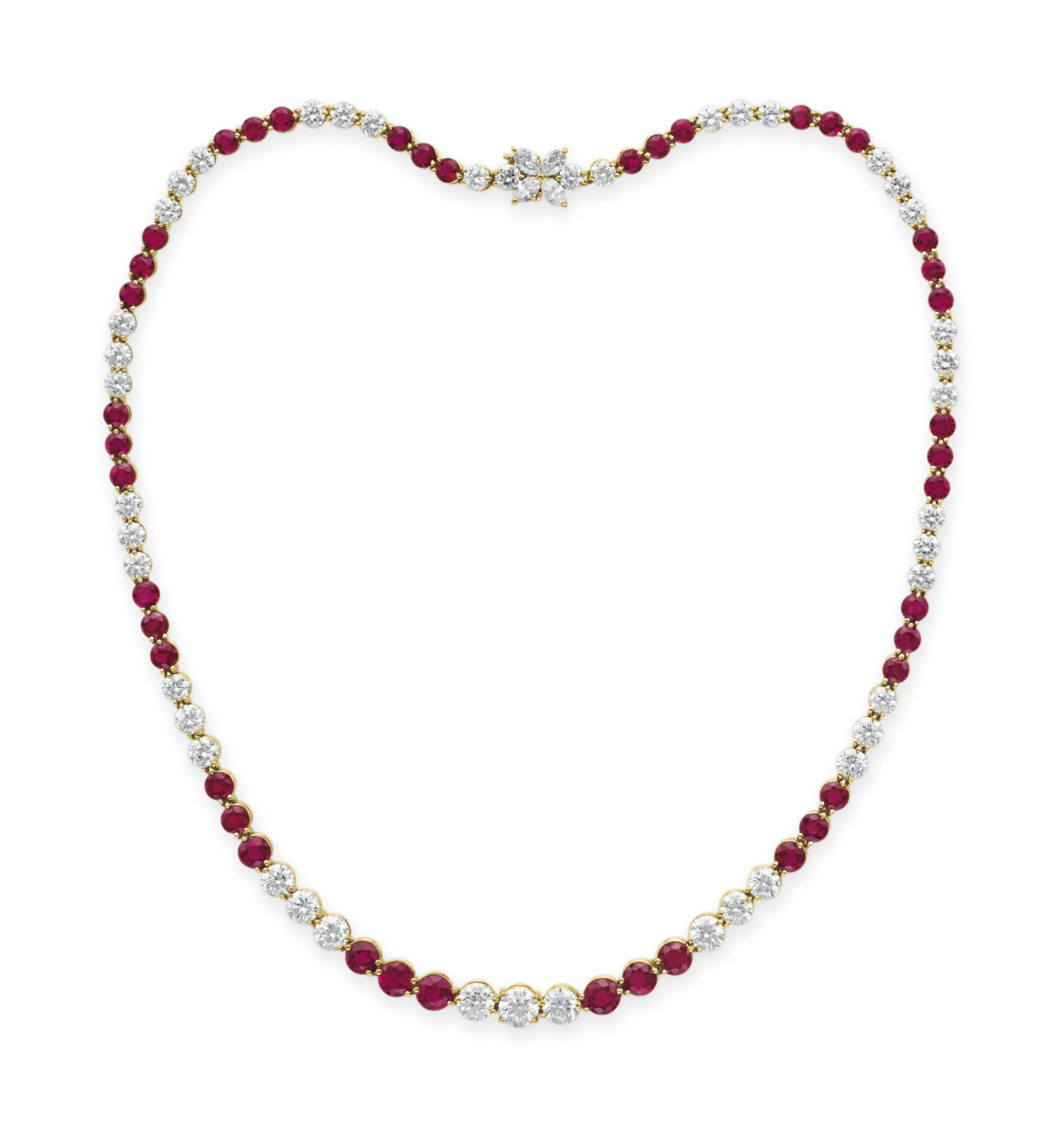 Tiffany and co ruby necklace