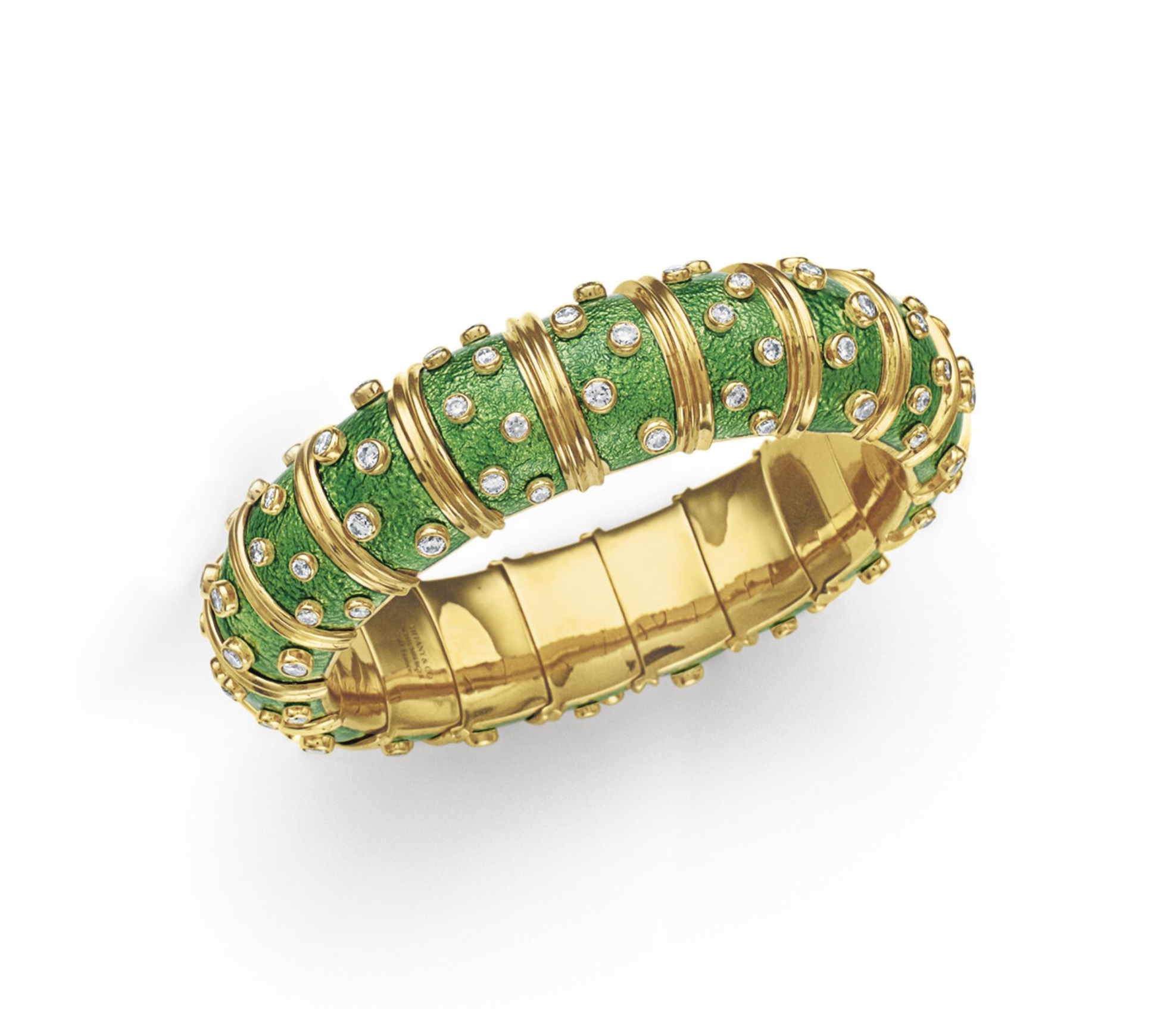 A DIAMOND AND ENAMEL BRACELET, BY JEAN SCHLUMBERGER, TIFFANY & CO. | Christie's