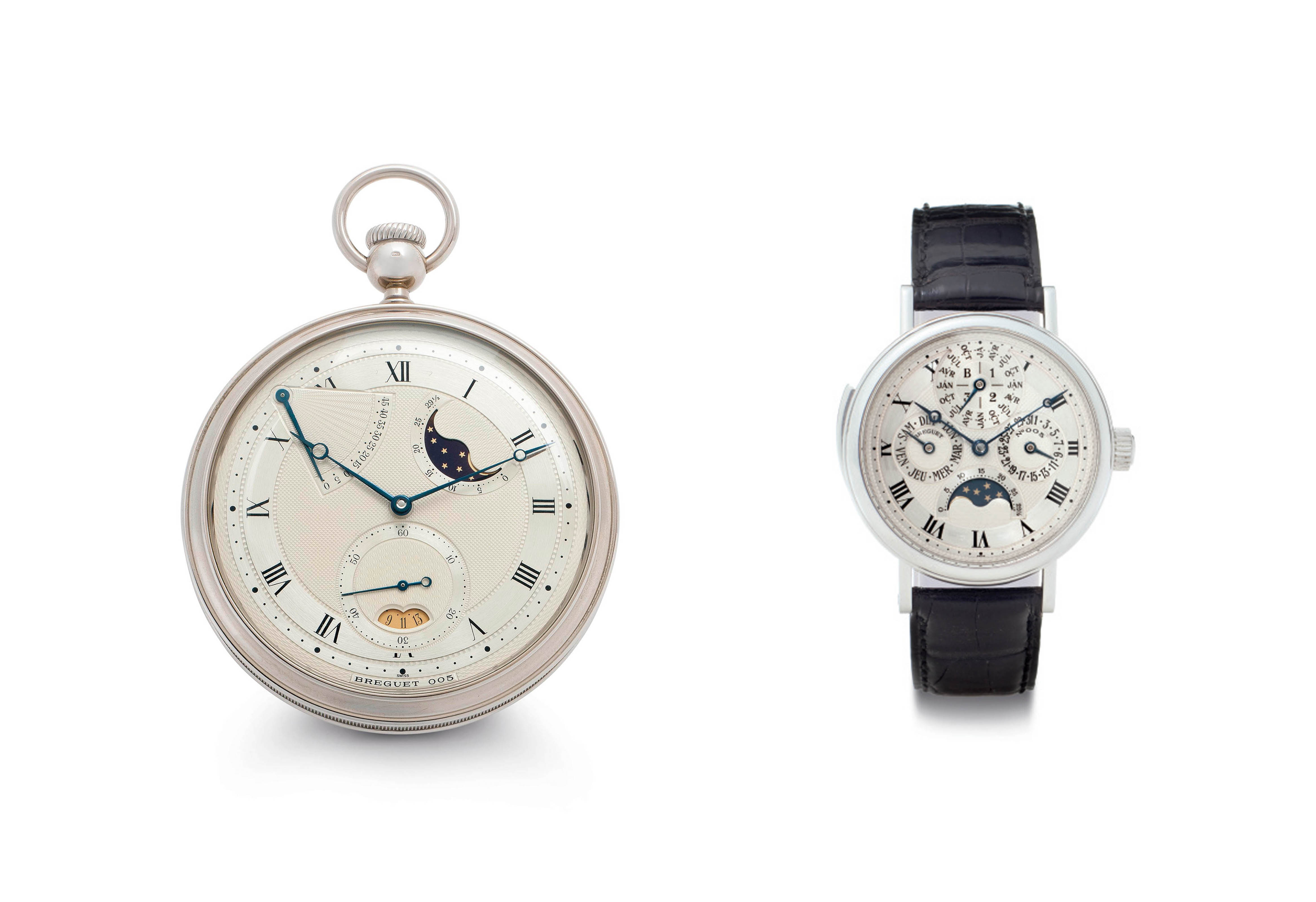 Breguet. An Extremely Fine Souscription Set of 18K White Gold