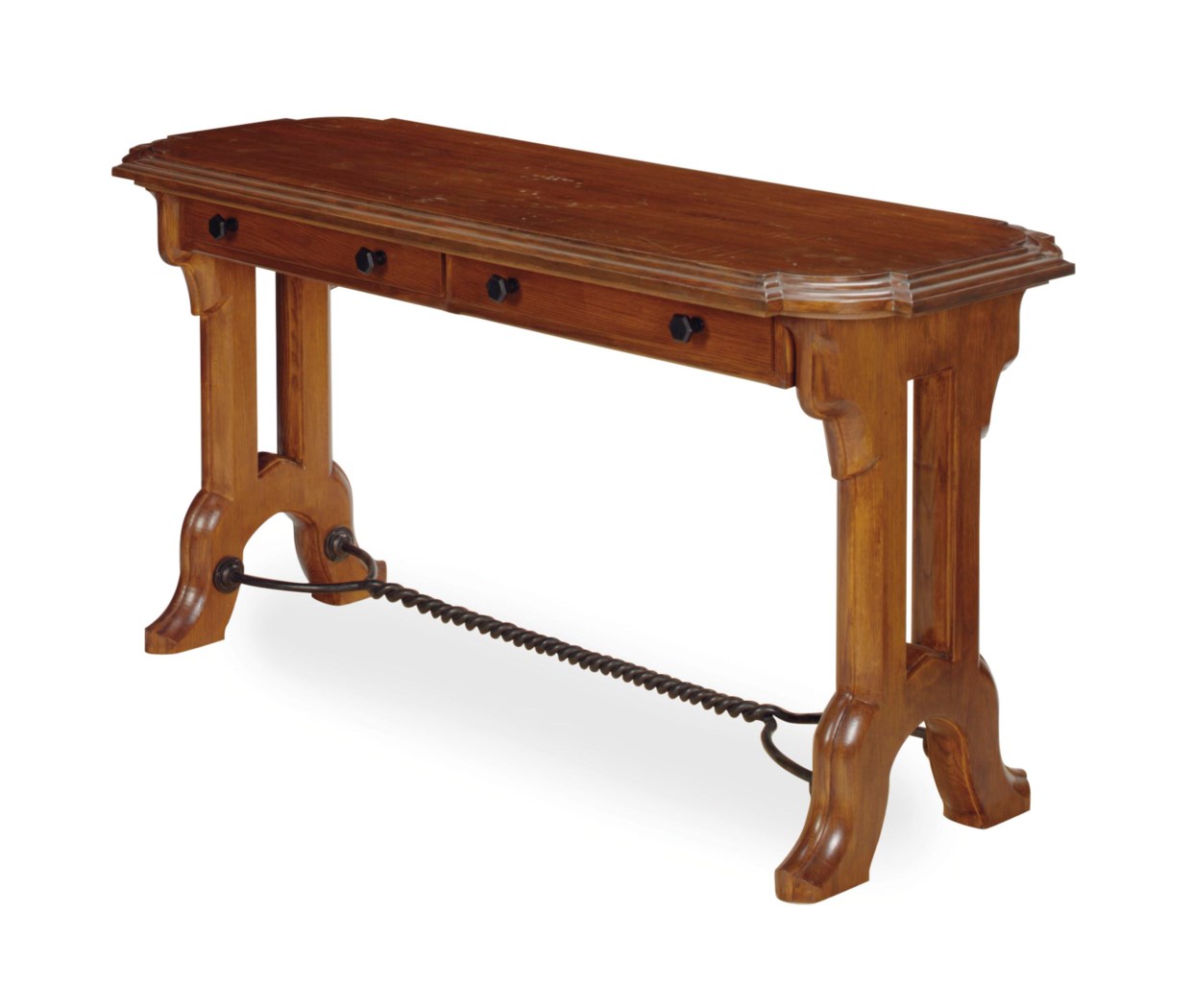AN OAK AND WROUGHTIRON SIDE TABLE, , LATE 20TH CENTURY Christie's