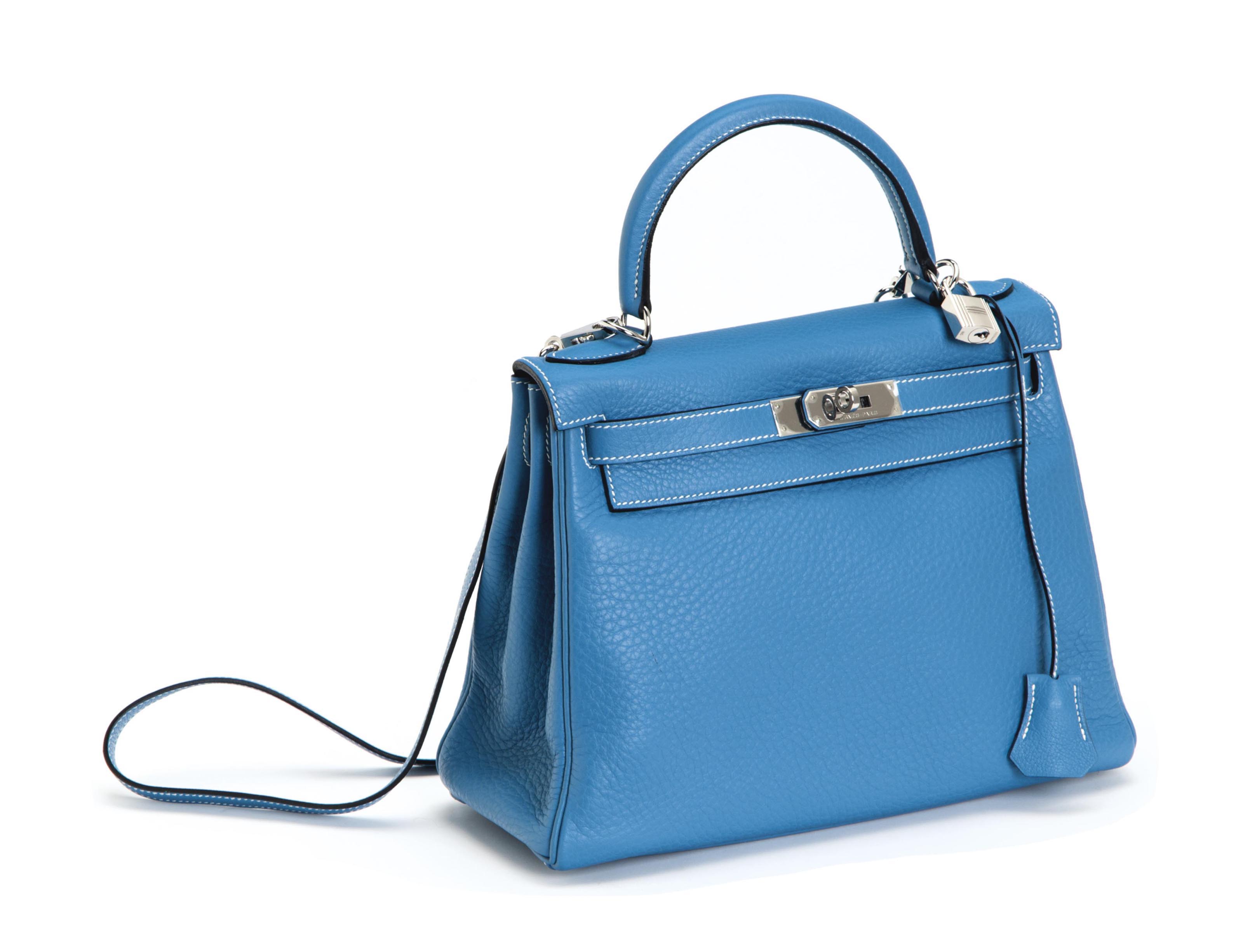 A BLUE TOGO LEATHER 'KELLY' BAG, , HERMES, 2010, Christie's