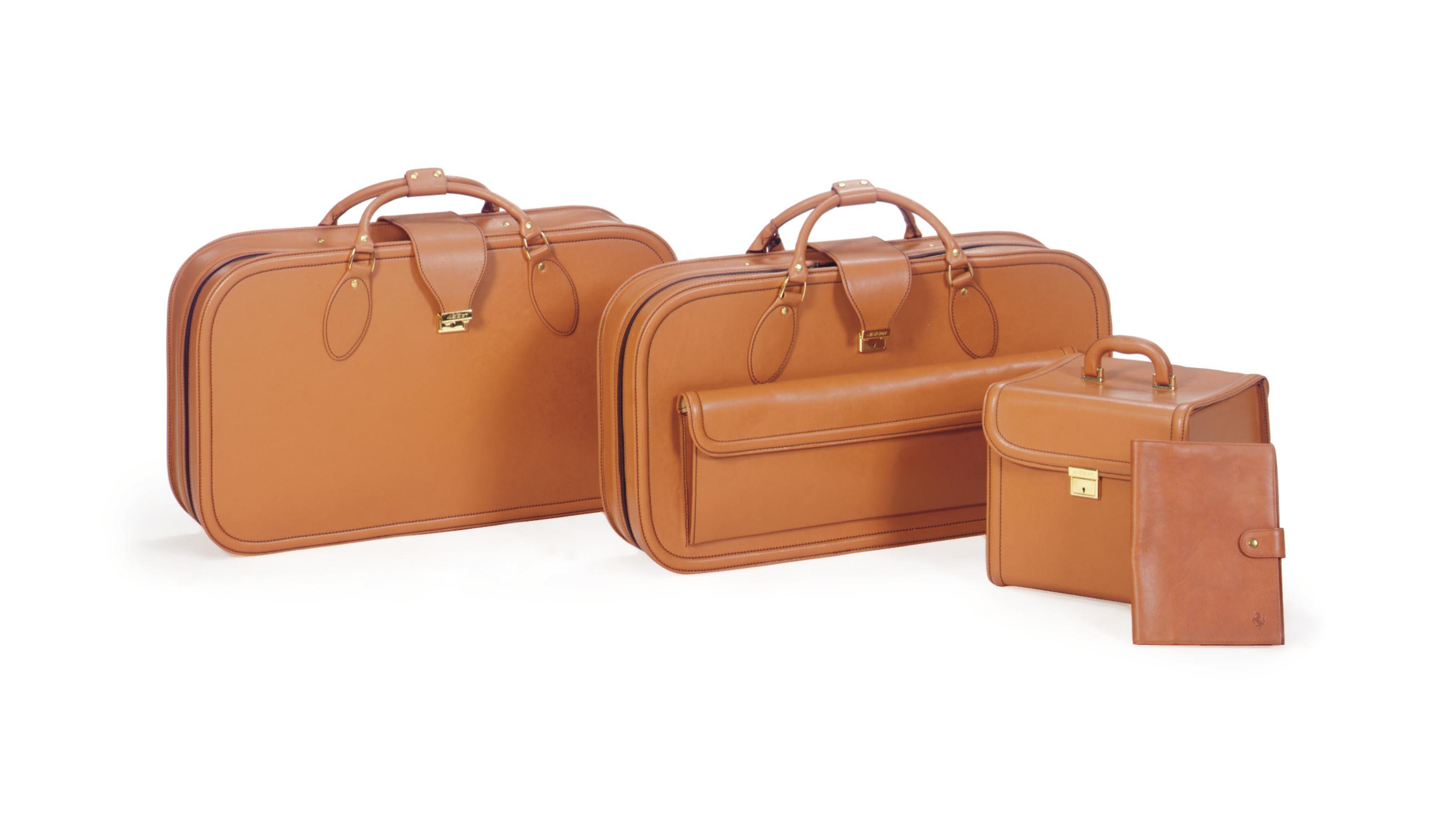 ferrari leather luggage