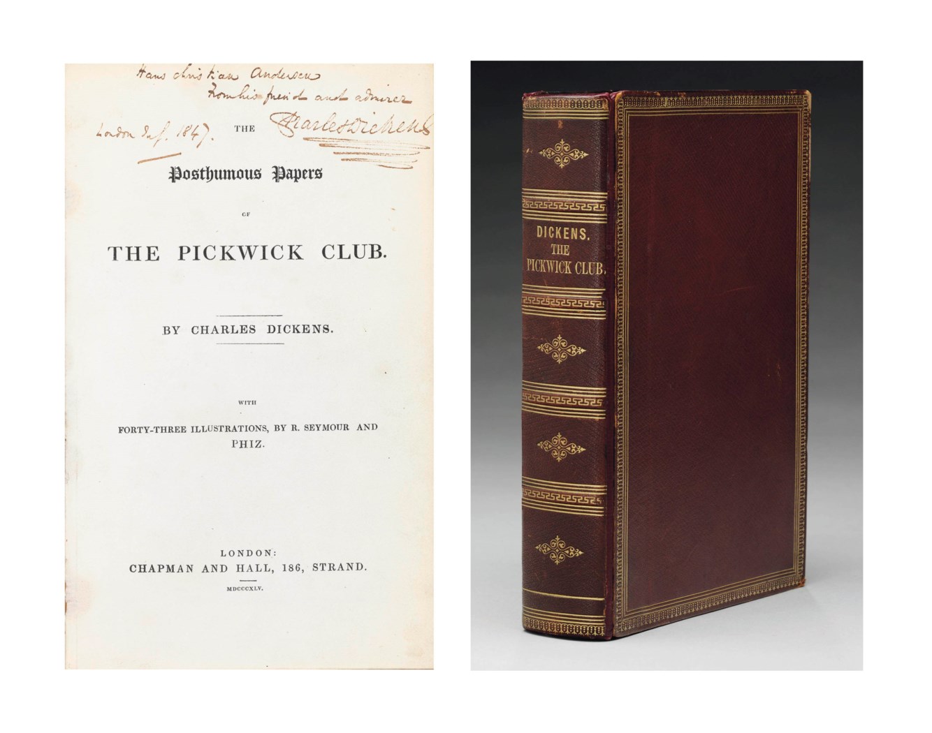 DICKENS, Charles. The Posthumous Papers of the Pickwick Club. London ...