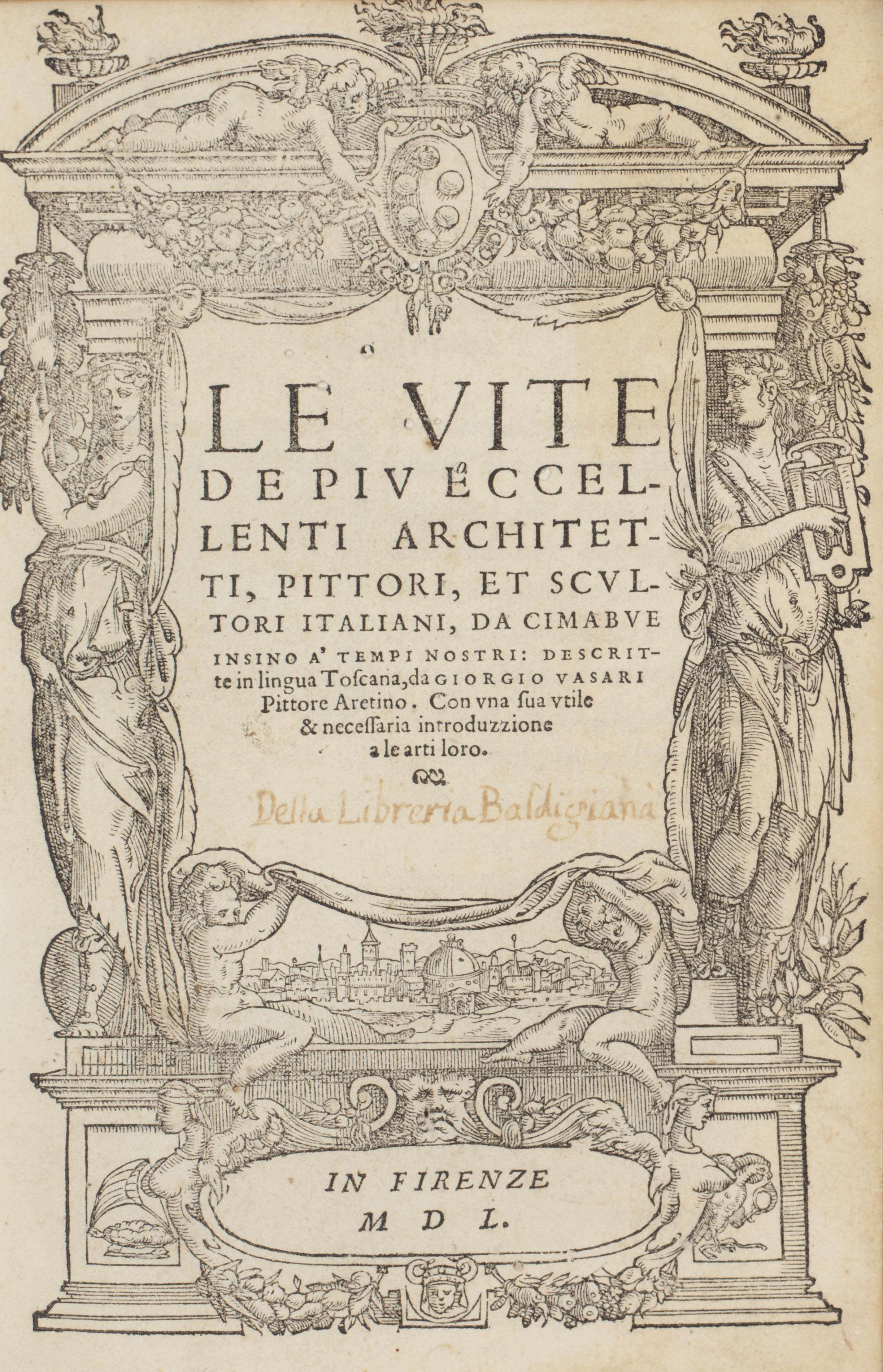 VASARI, (15111574). Le vite e piu eccellenti architetti