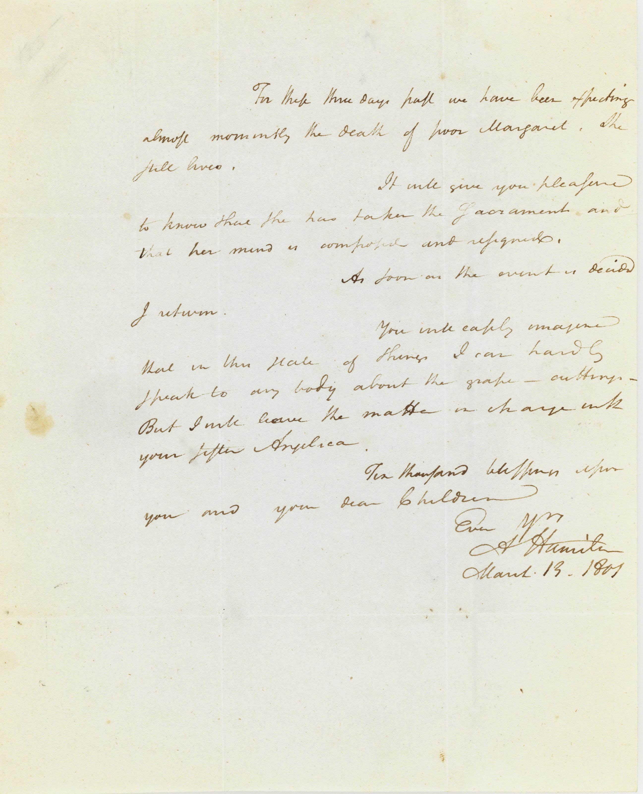 Alexander Hamilton Letter To Eliza – DKCICX