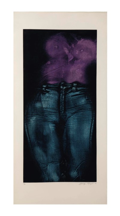 George Segal (1924-2000) , Girl in Violet Shirt: Front ...