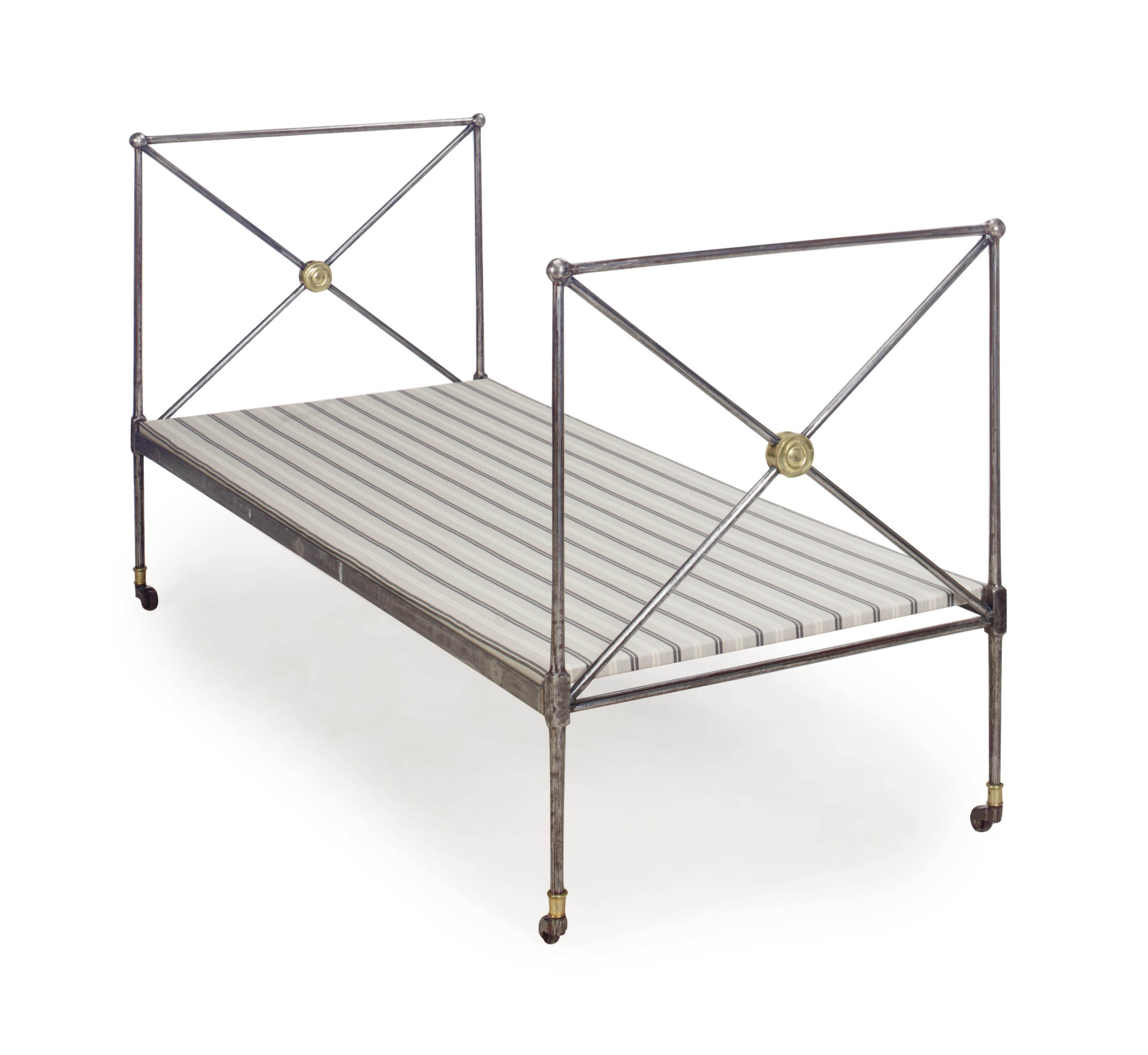 A FRENCH GILT AND BRUSHED METAL CAMPAIGN BED, , 19TH CENTURY Christie's