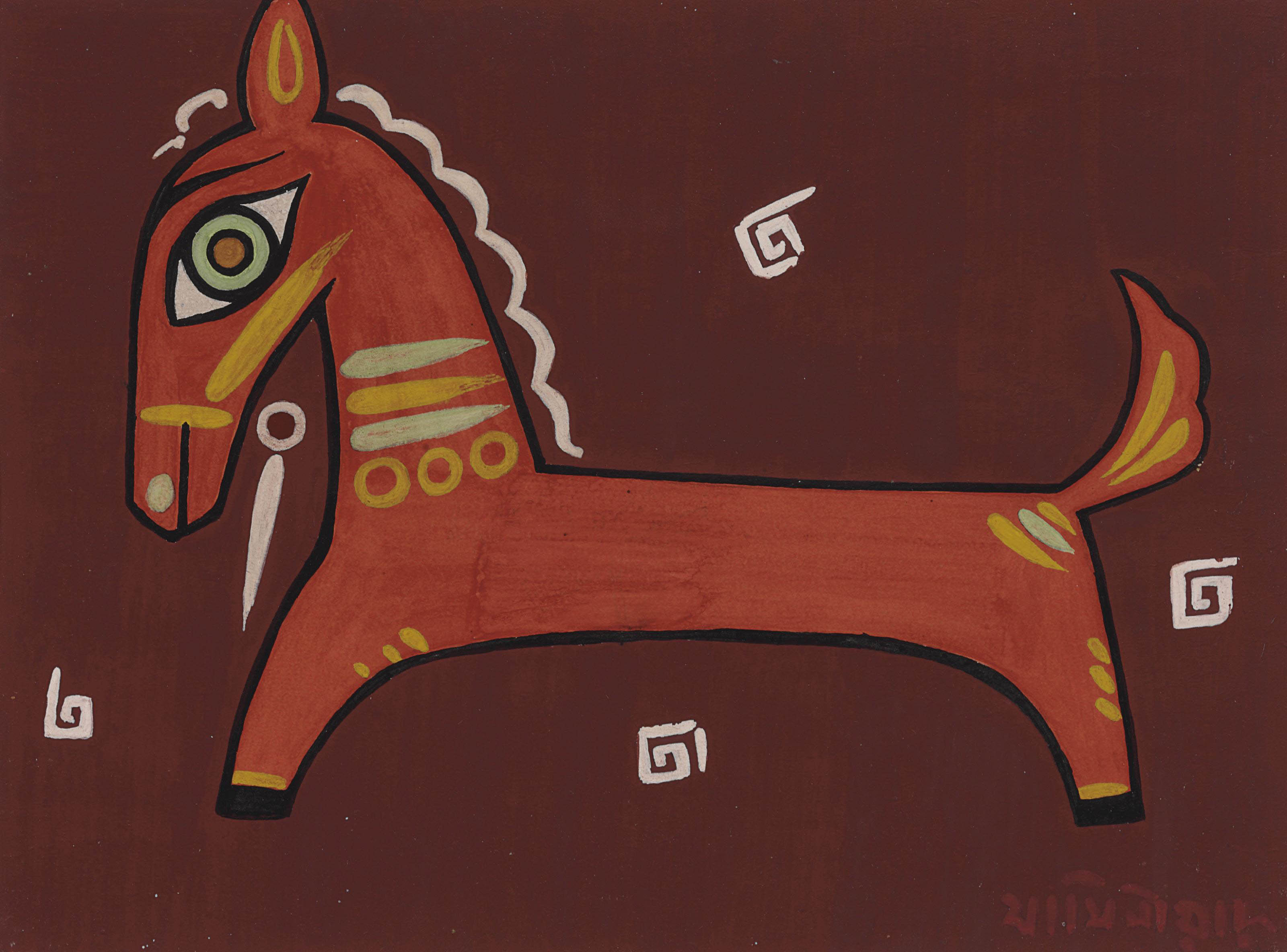 JAMINI ROY (18871972) , Untitled (Horse) Christie's
