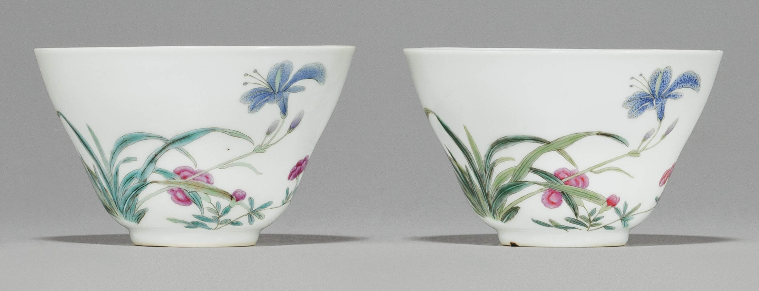 清光緒大雅齋黃地墨彩藤蘿花鳥紋花口盌礬紅《永慶長春》楷書款, YONG