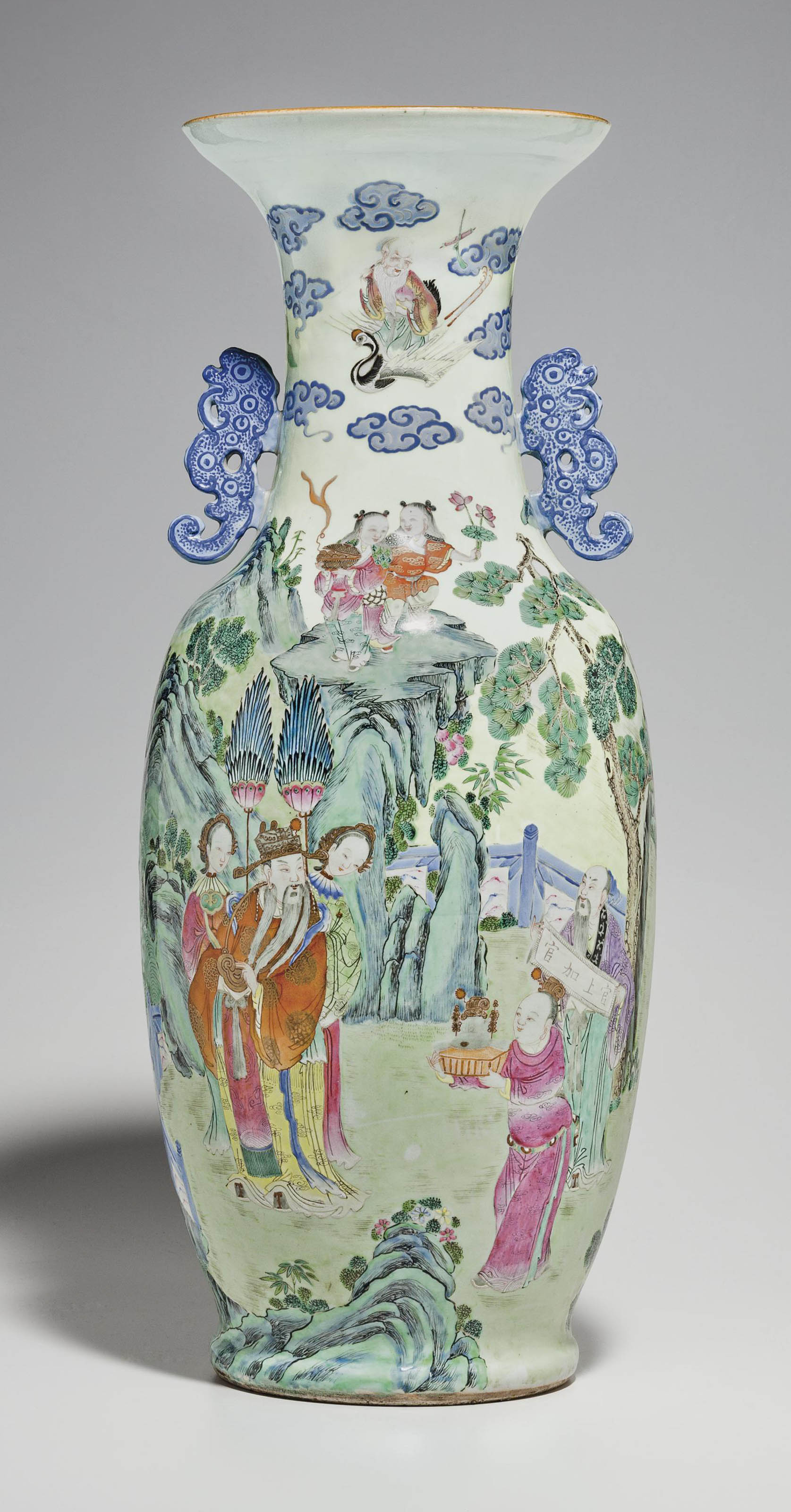 A LARGE FAMILLE ROSE VASE , 19TH CENTURY Christie's