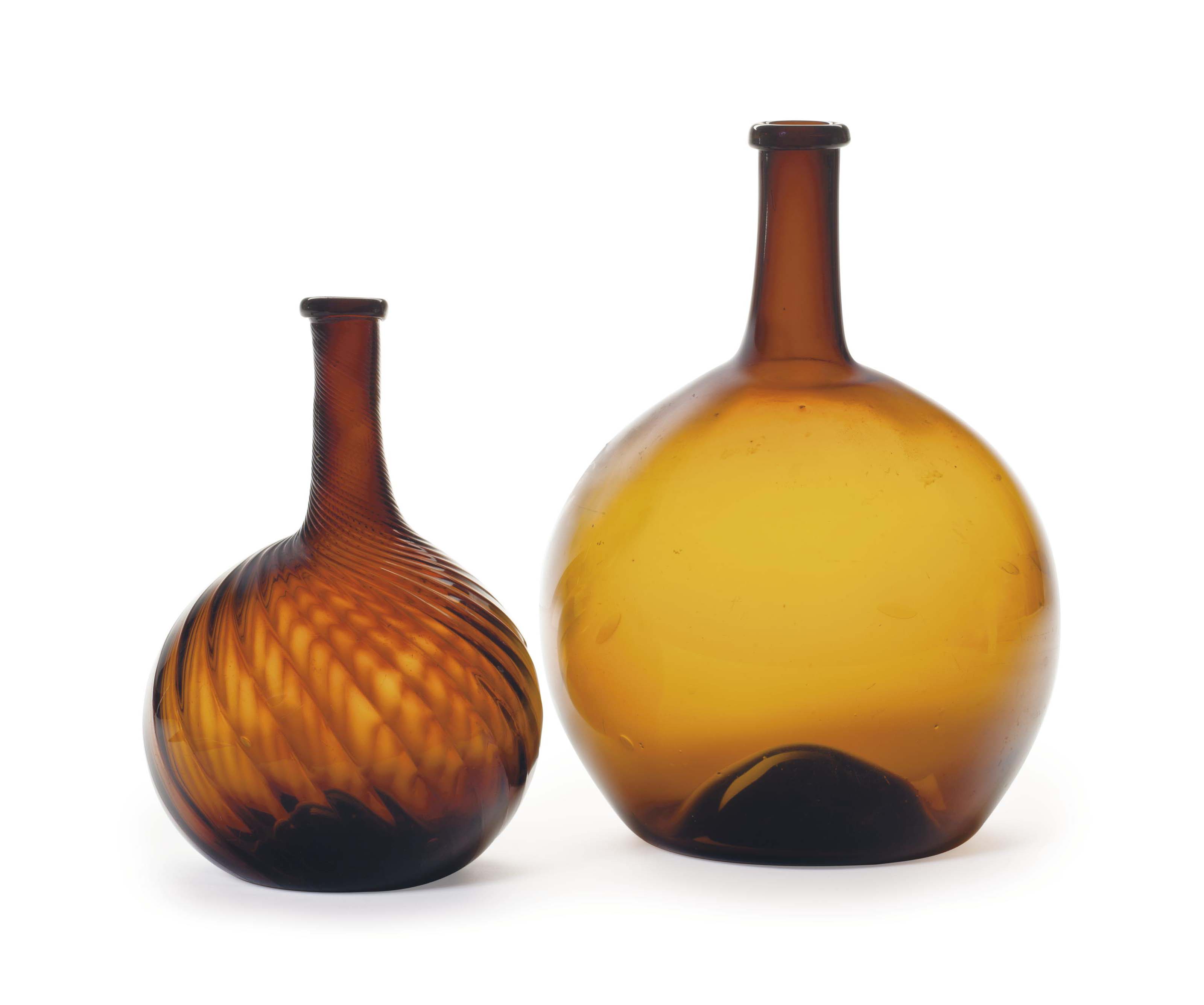 A RIBBED BLOWN GLASS BOTTLE , ZANESVILLE, OHIO, 18201830 Christie's