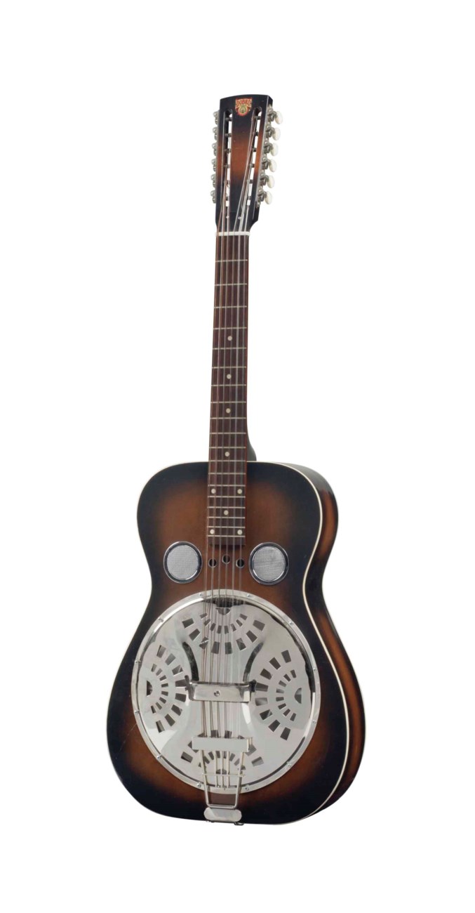 DOBRO , A 12STRING RESONATOR GUITAR, MODEL 12 YE OLDE WOODEN