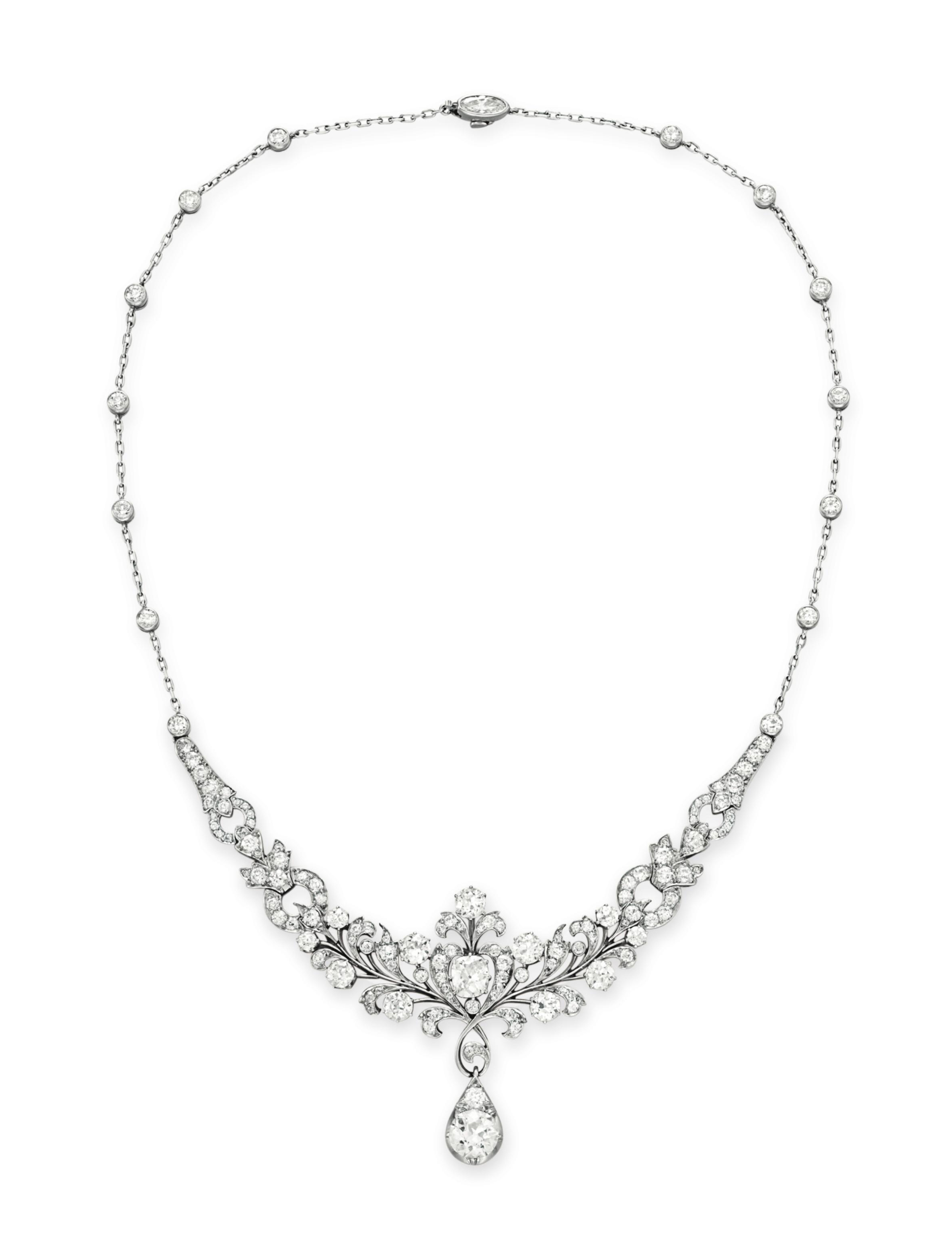 AN ANTIQUE DIAMOND NECKLACE Christie's