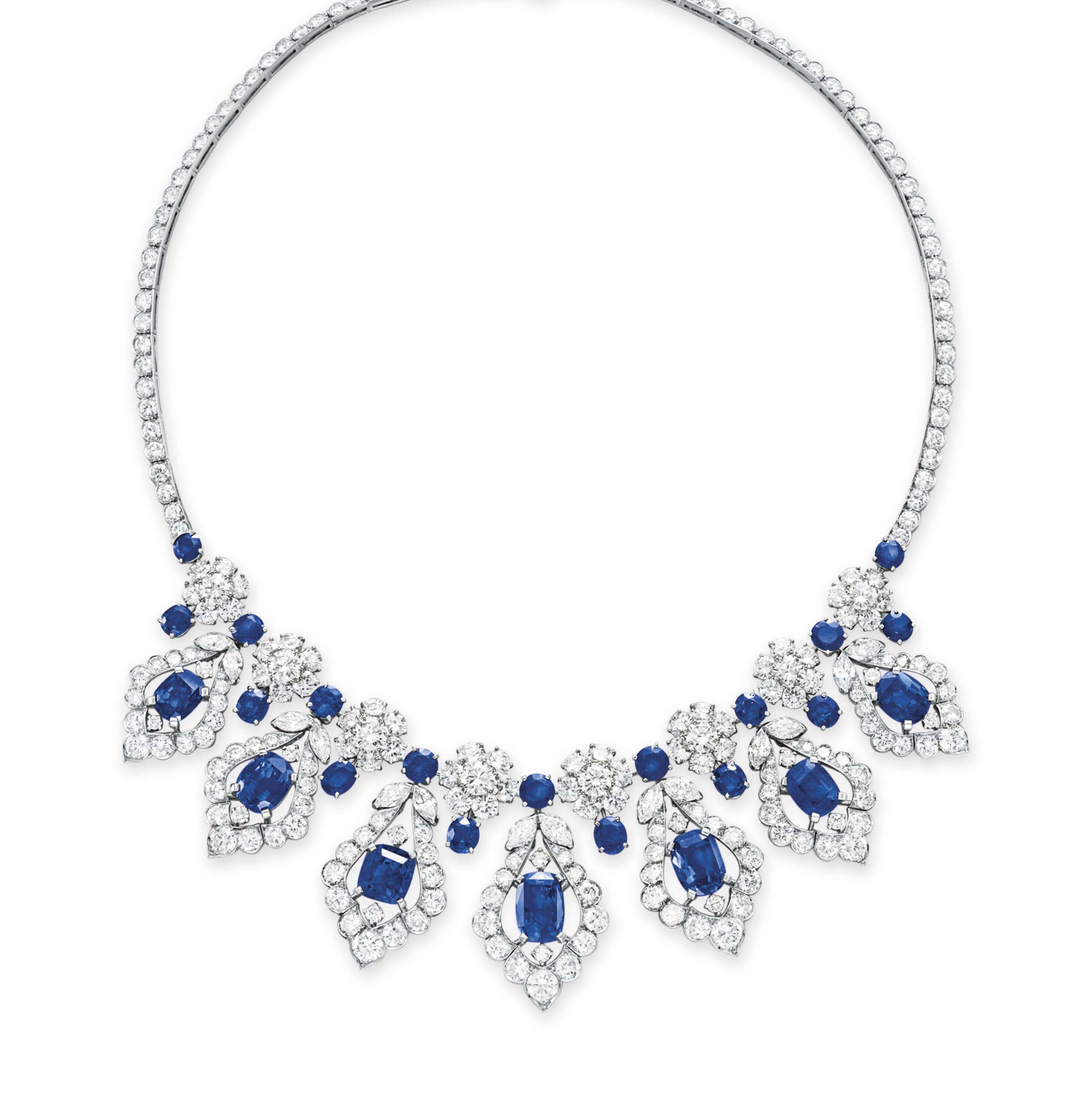 sapphire and diamond necklace