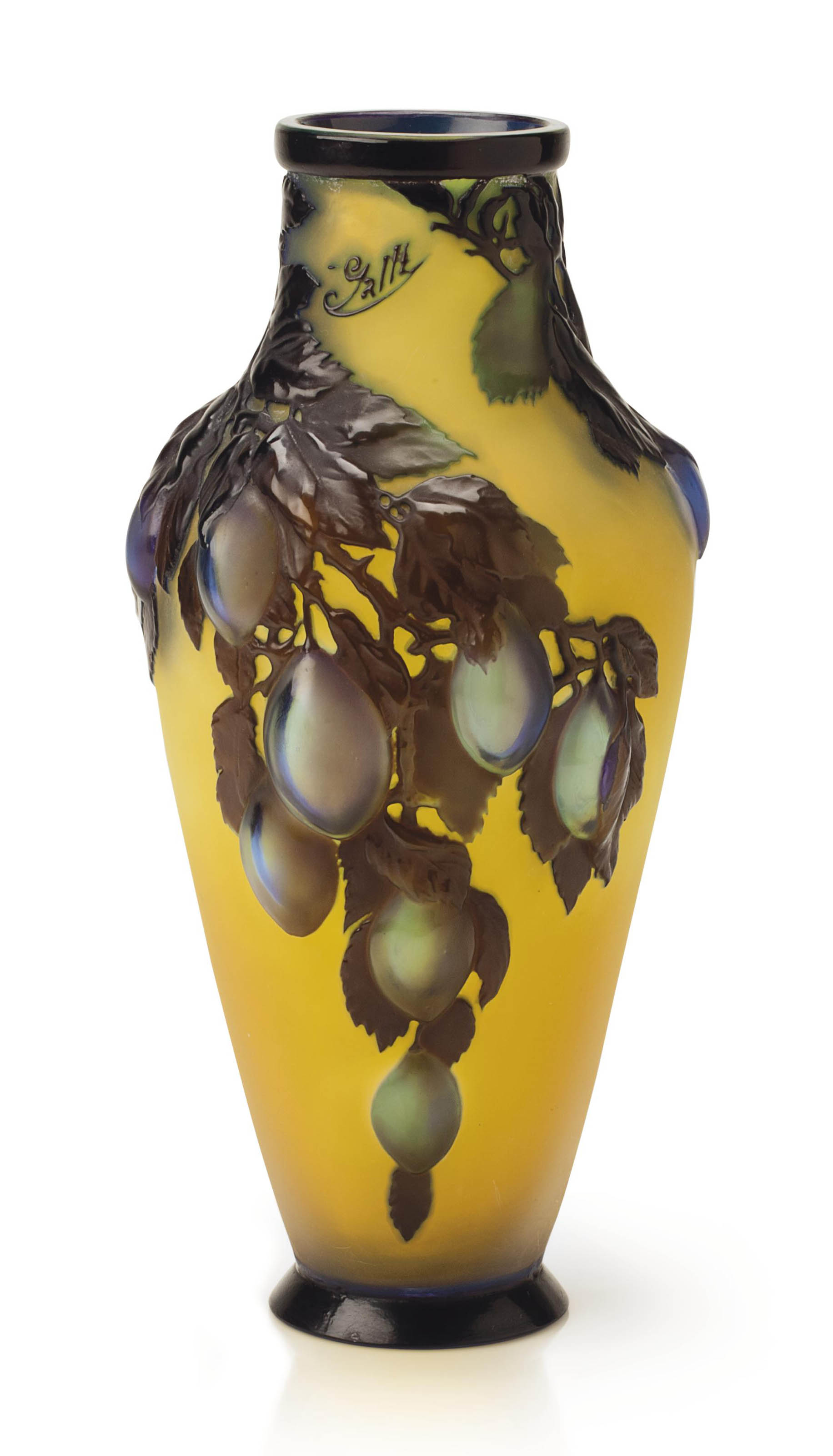 Download A FRENCH 'FRUIT BRANCH' MOLDED GLASS VASE , BY EMILE GALLÉ, CIRCA 1900 | Christie's