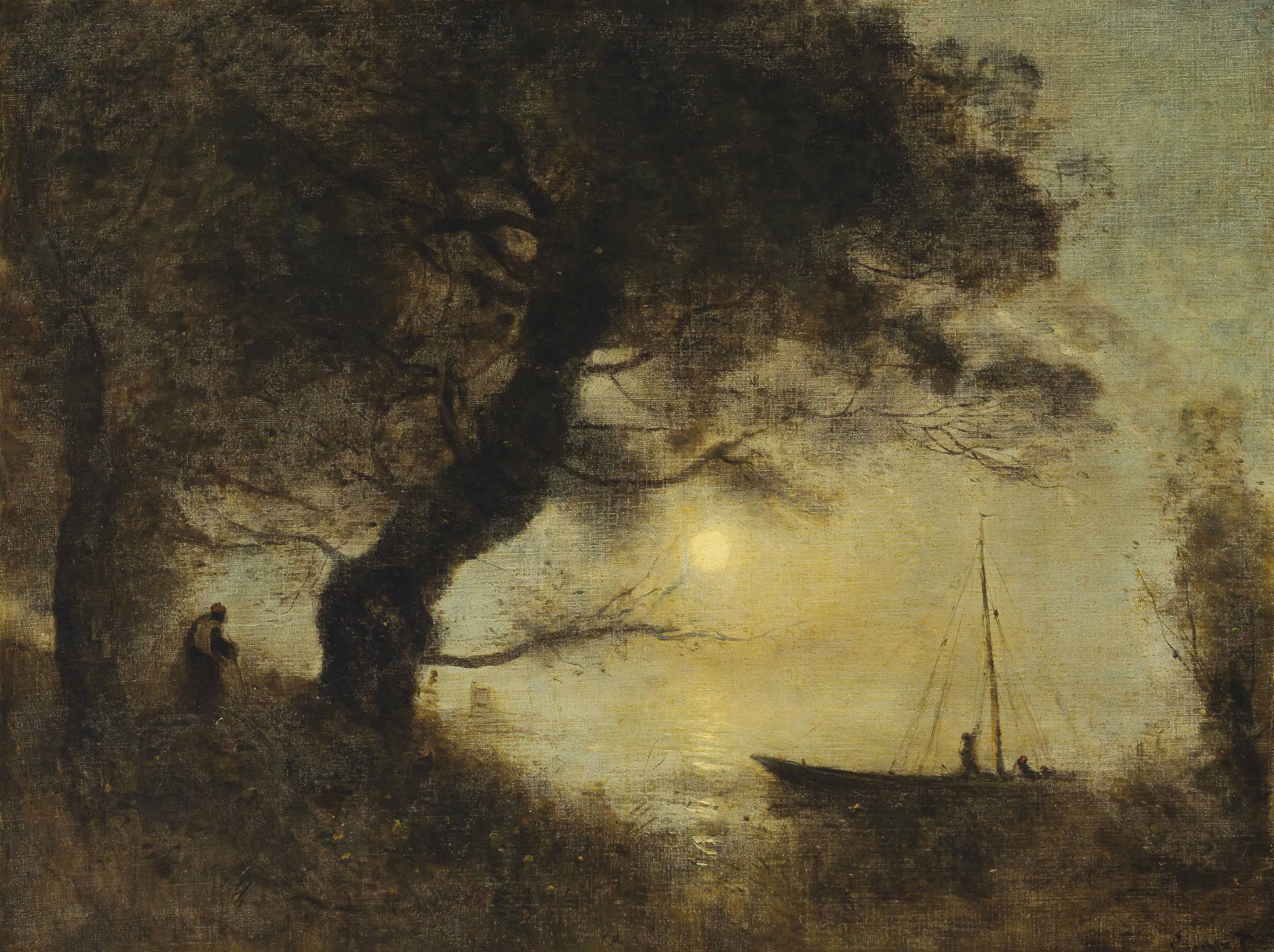 Le bateau au claire de lune 
