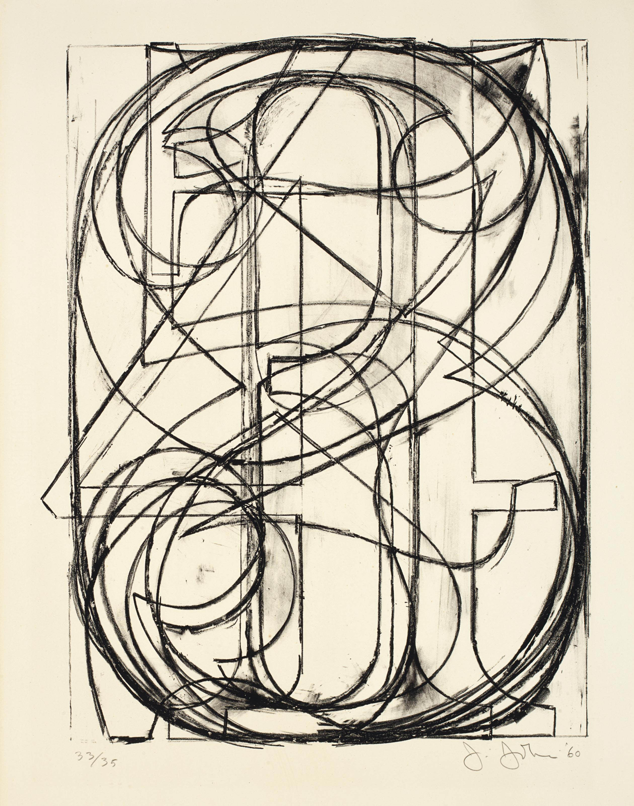 JASPER JOHNS (B. 1930) , 0 Through 9 (Universal Limited Art Editions 3