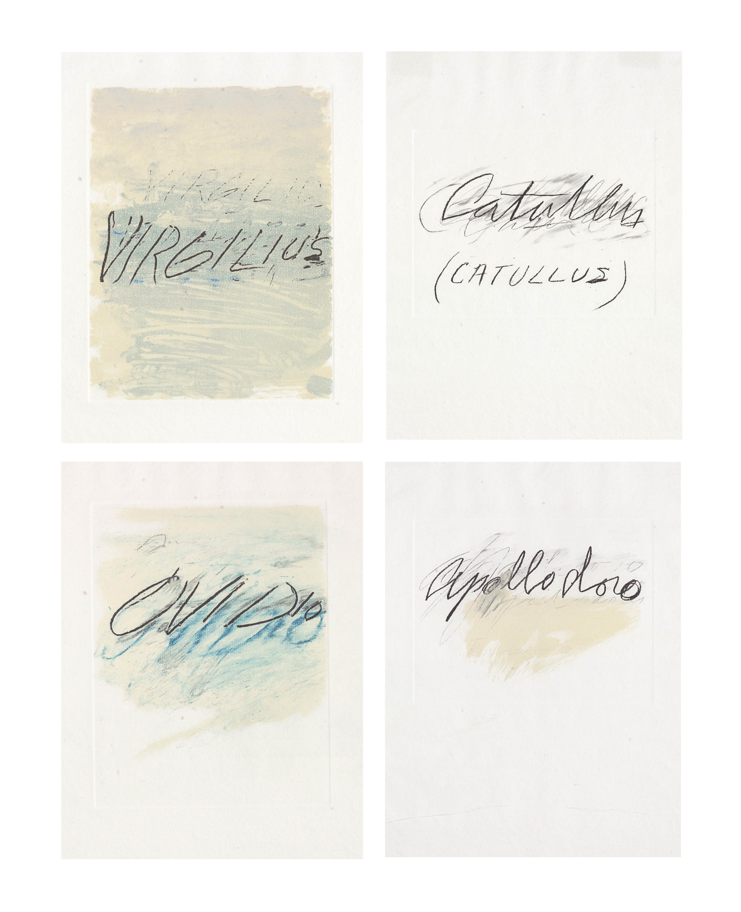 CY TWOMBLY (19282011) , Six Latin Writers and Poets six plates