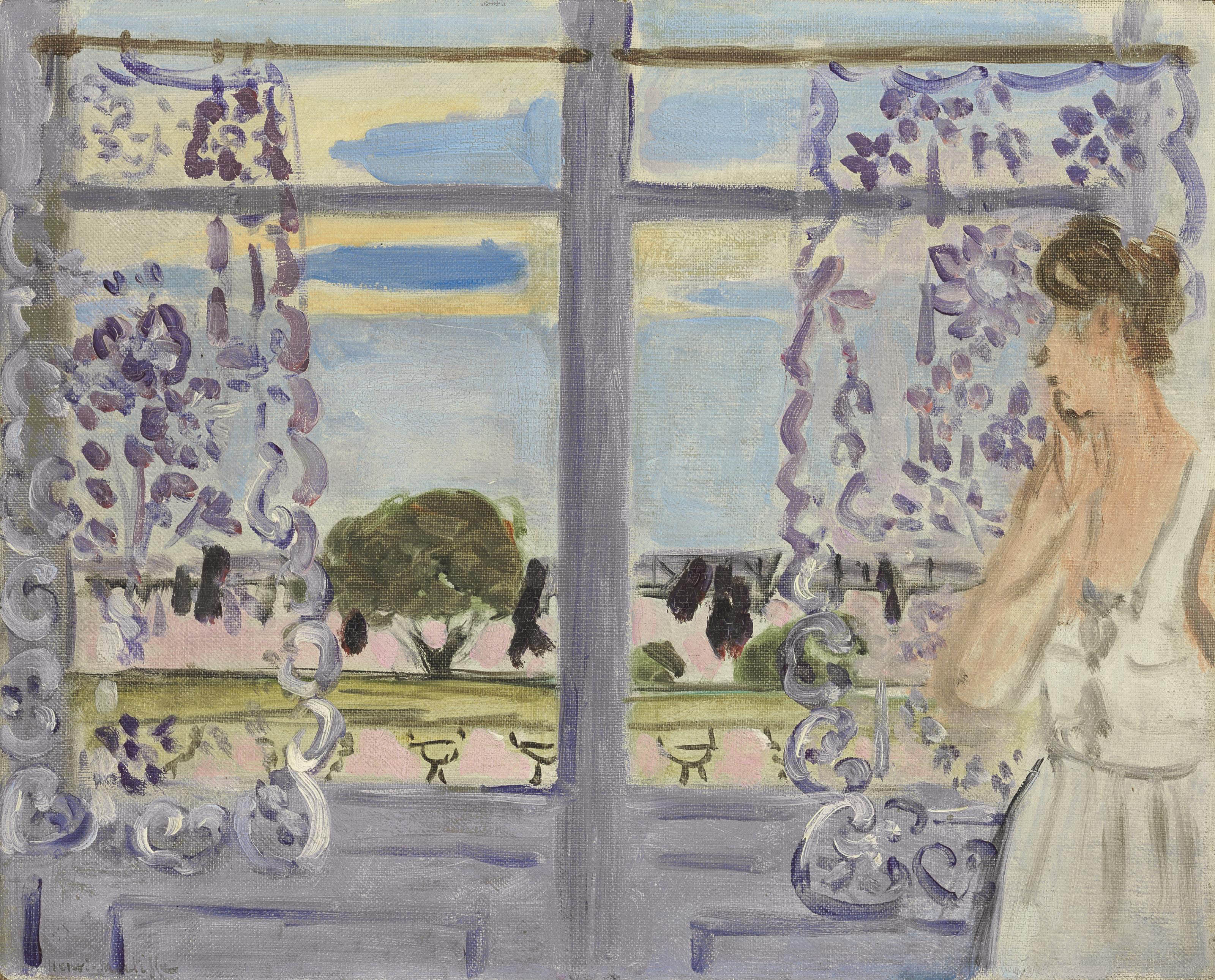 Femme auprès de la fenêtre 
