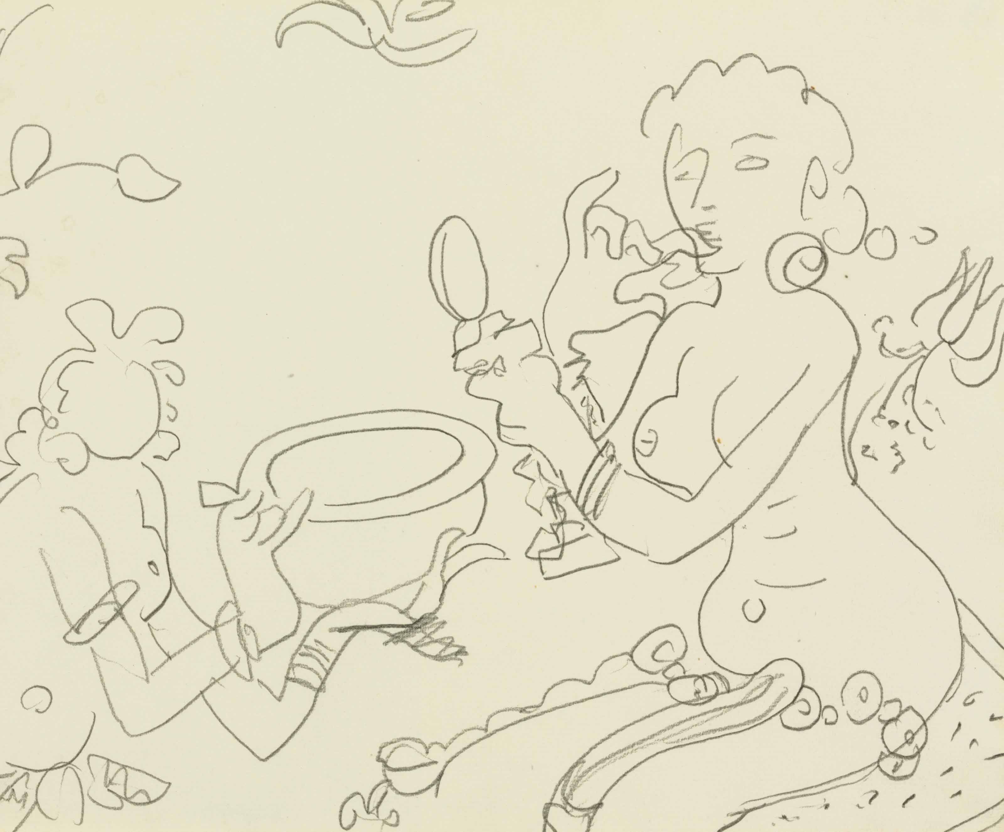 Femme se maquillant 
