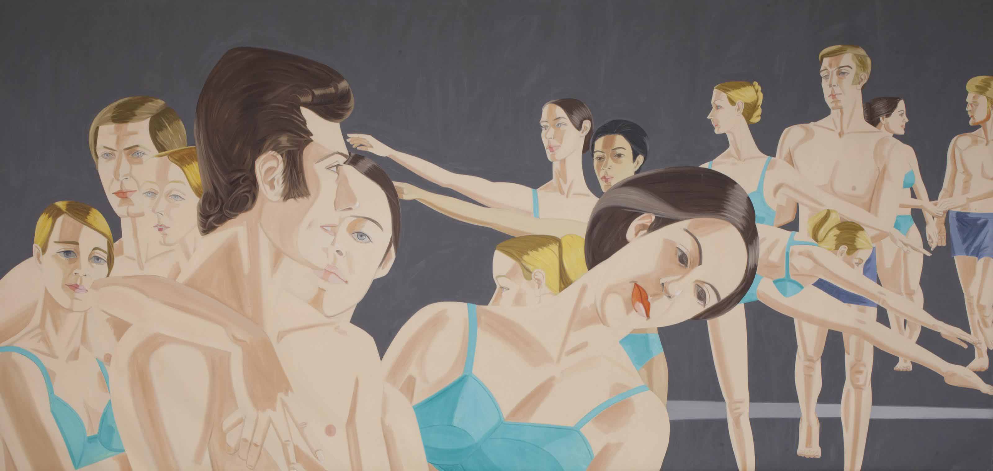 На выставке в ряд повесили четыре картины. Alex Katz Алекс Катц «все, что вам нужно – это любовь», 1995. Выставка Alex Katz и другие художники фото картин. Katz and Braly (1933) исследование стереотипы. Alex Katz: Theater & Dance.