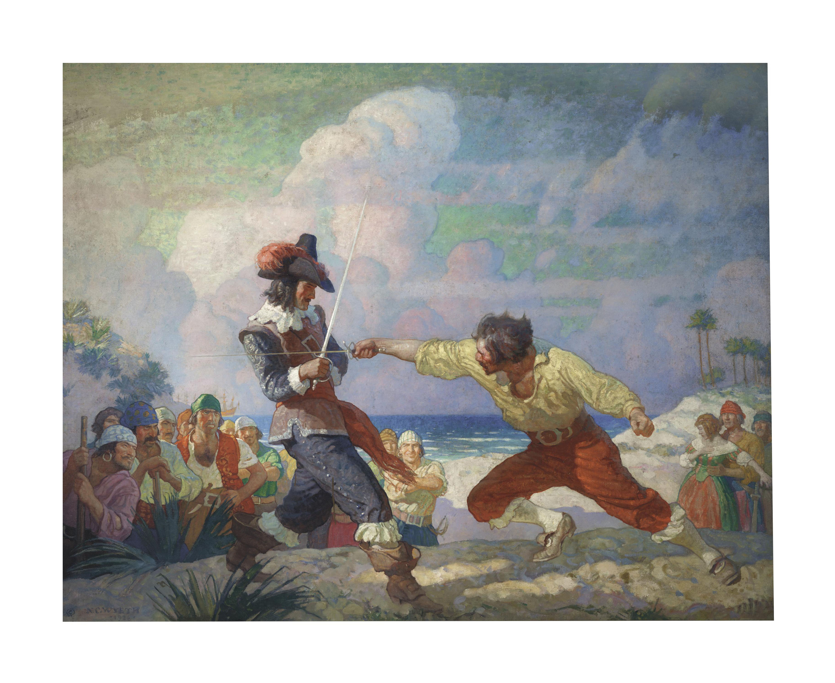 Newell Convers Wyeth 1882 1945 The Duel On The Beach Christie s
