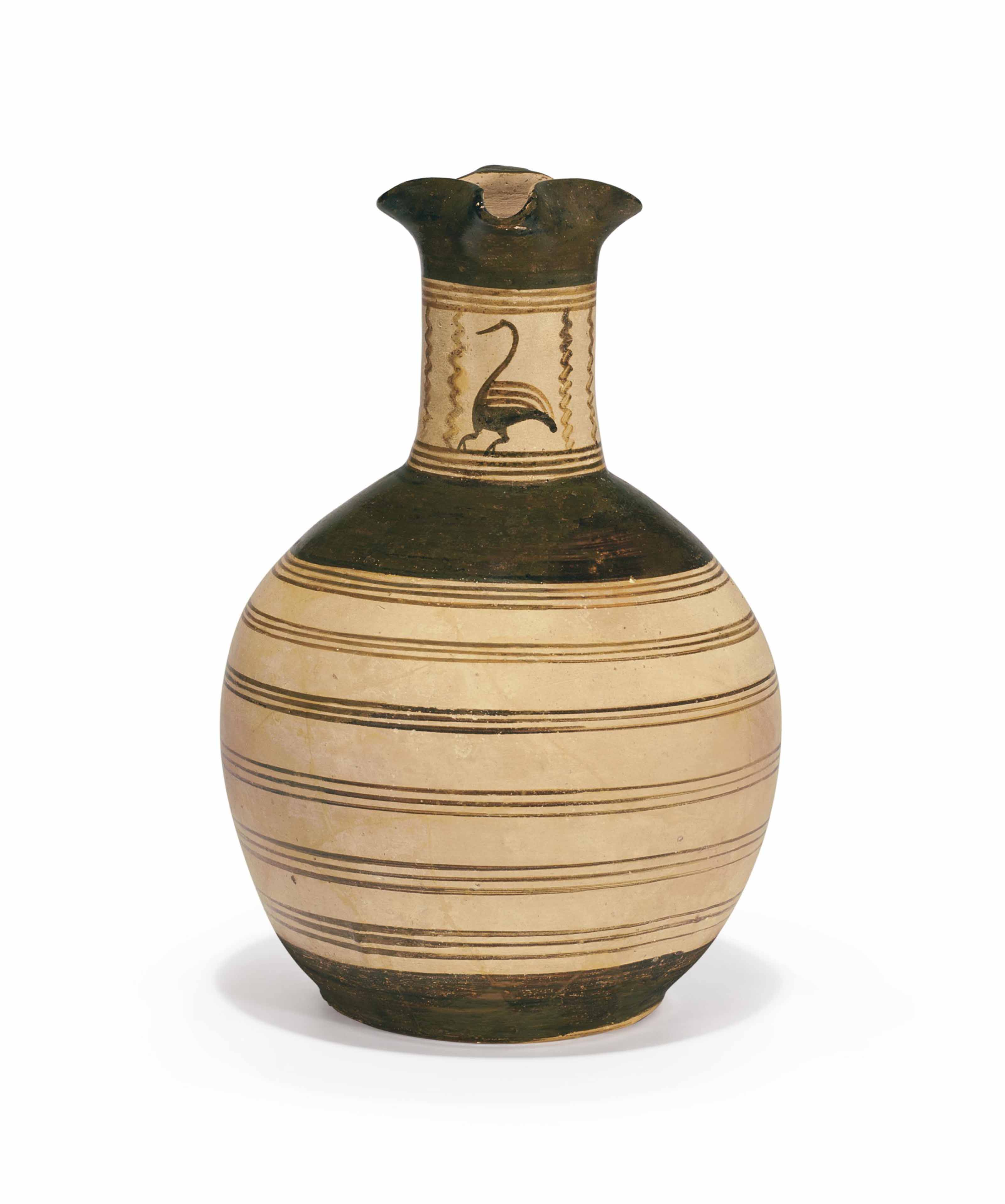 A Greek Pottery Oinochoe Geometric Period Circa Late 9th 8th