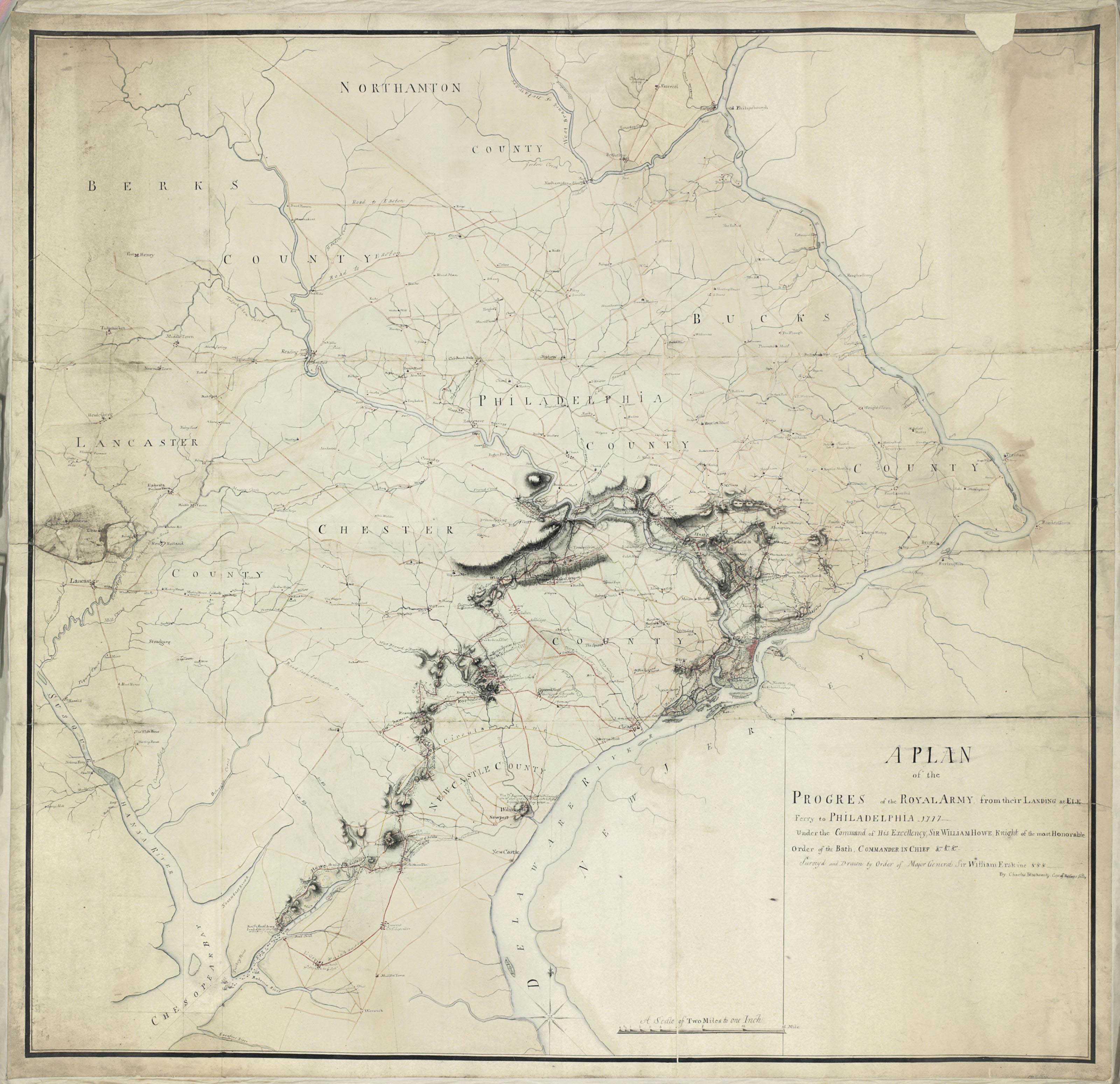 Revolutionary War Blaskowitz Charles C 1743 1823 A Plan Of