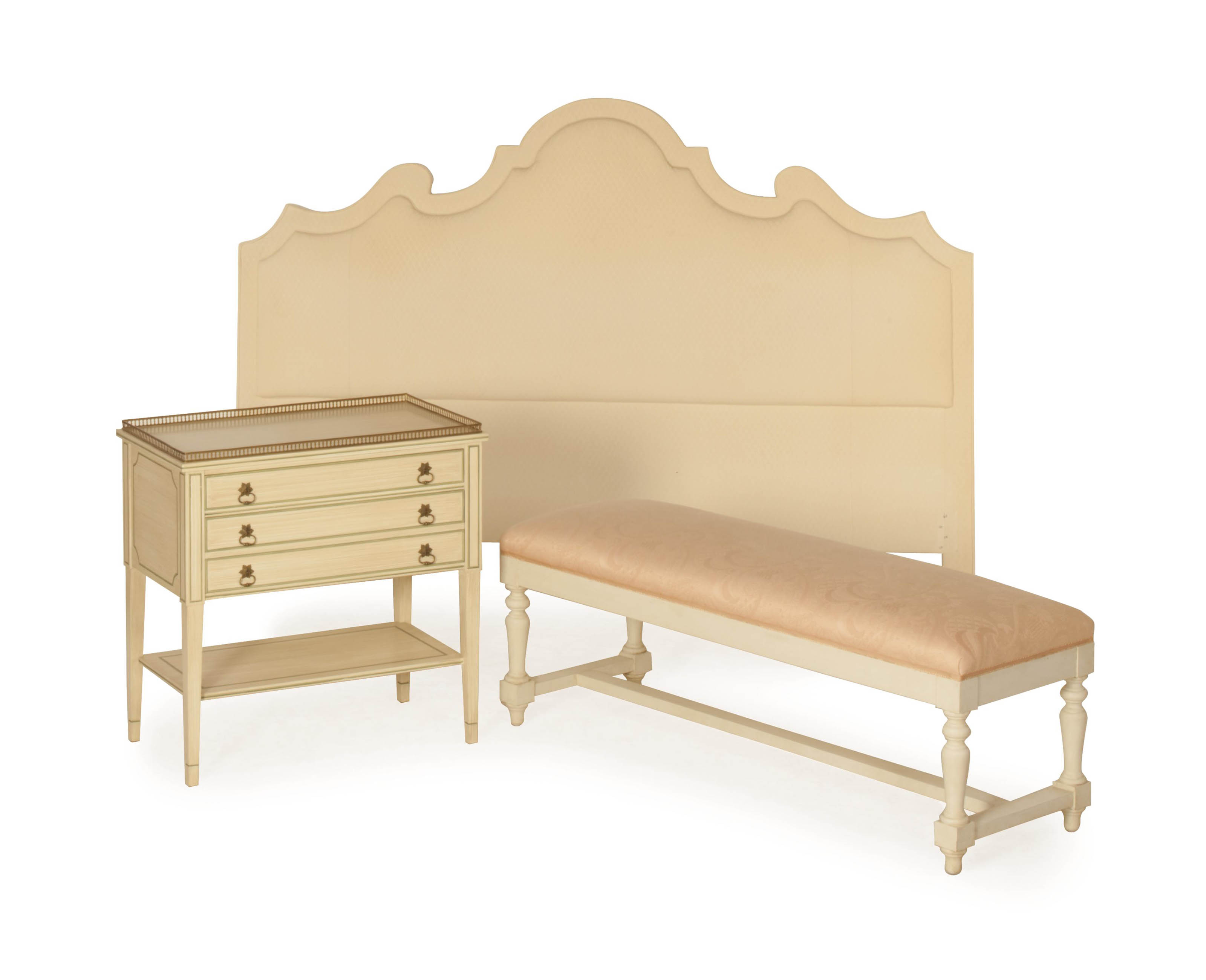 pale pink bedside table
