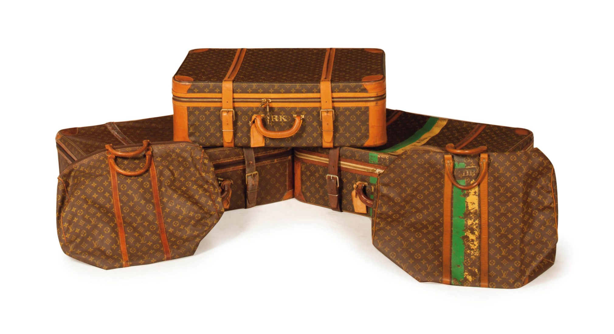 SIX PIECES OF LOUIS VUITTON MONOGRAMMED CANVAS LUGGAGE,