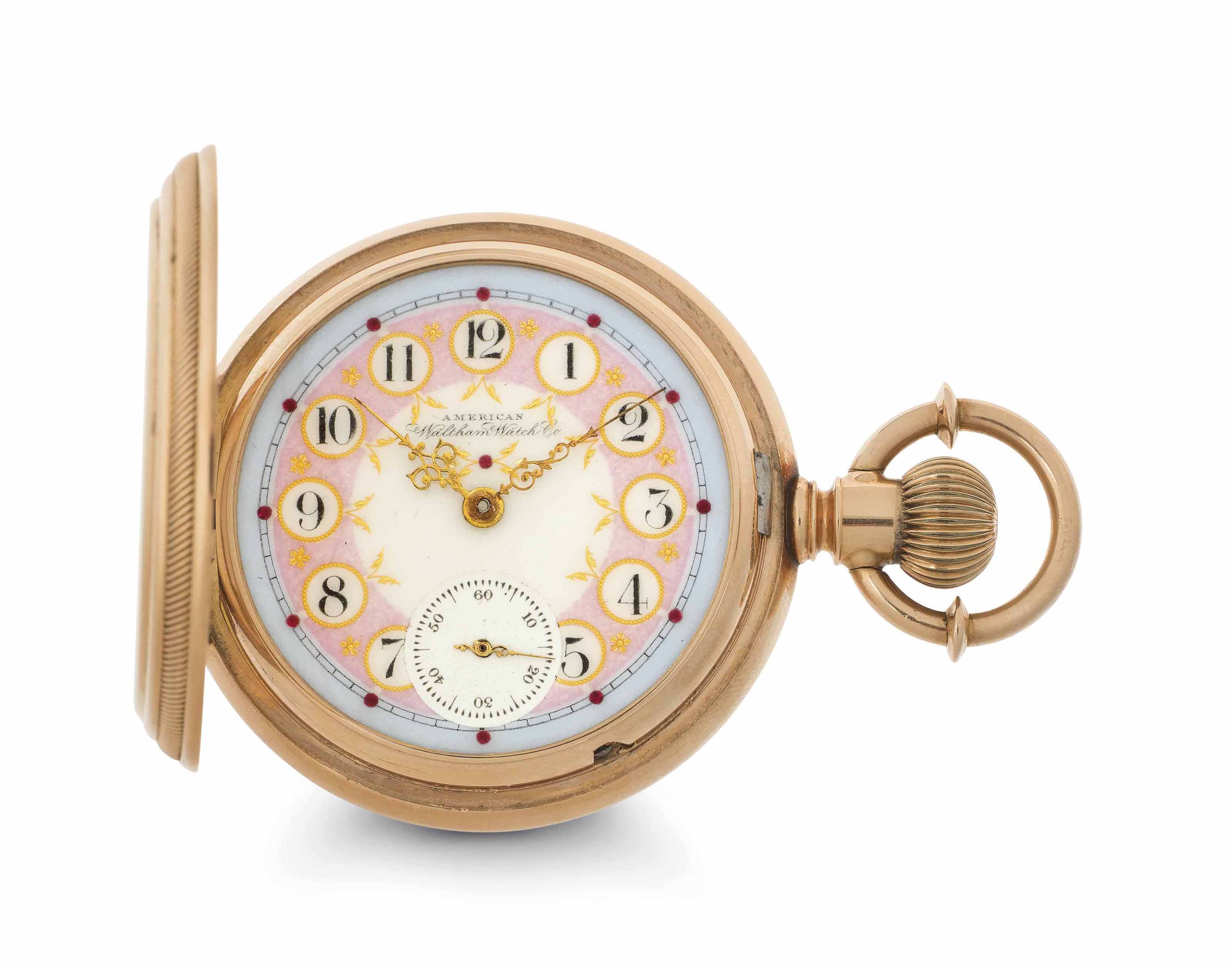 Waltham rose gold hot sale pocket watch