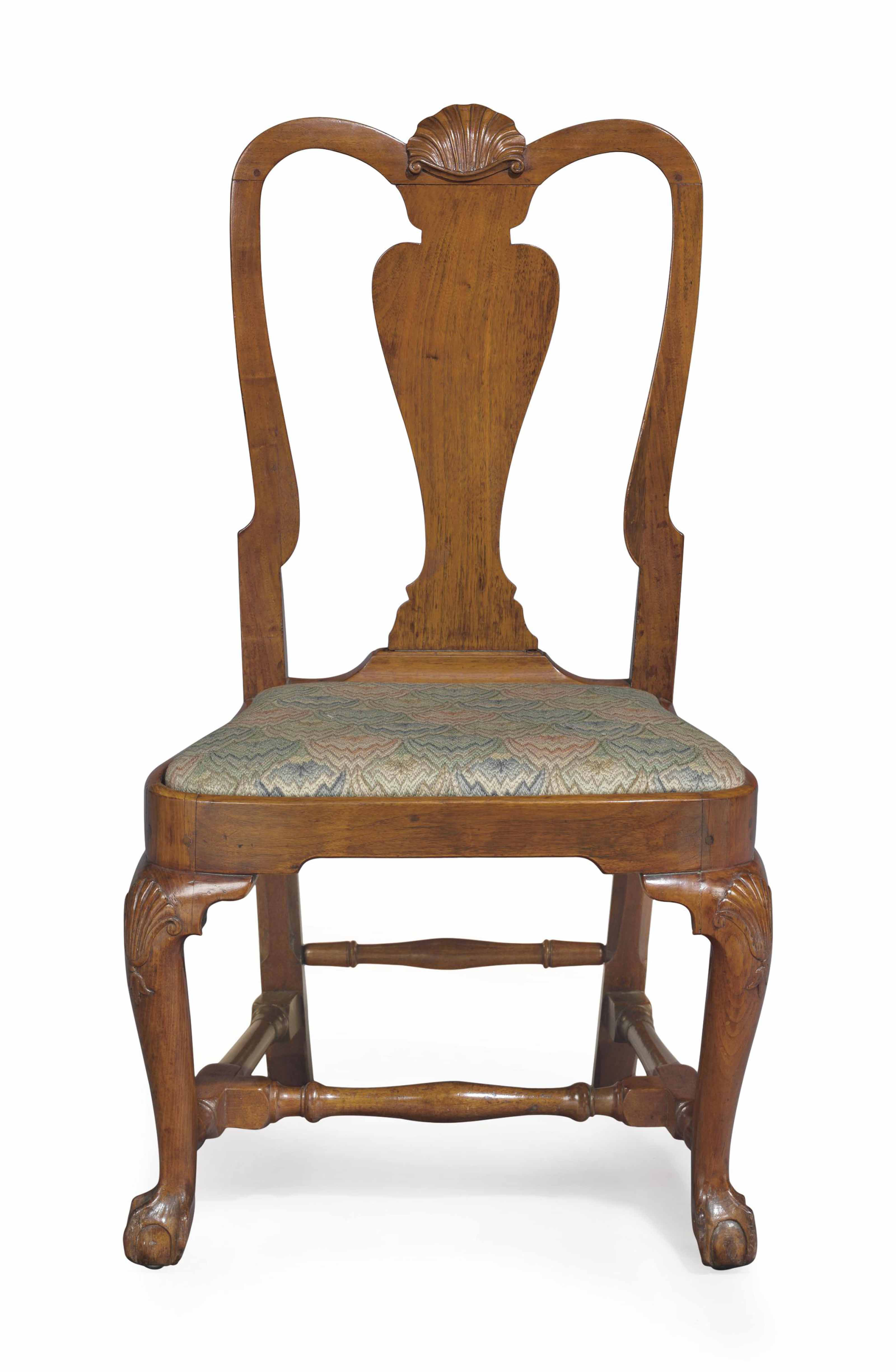 A QUEEN ANNE CARVED WALNUT SIDE CHAIR , BOSTON, 17401760 Christie's