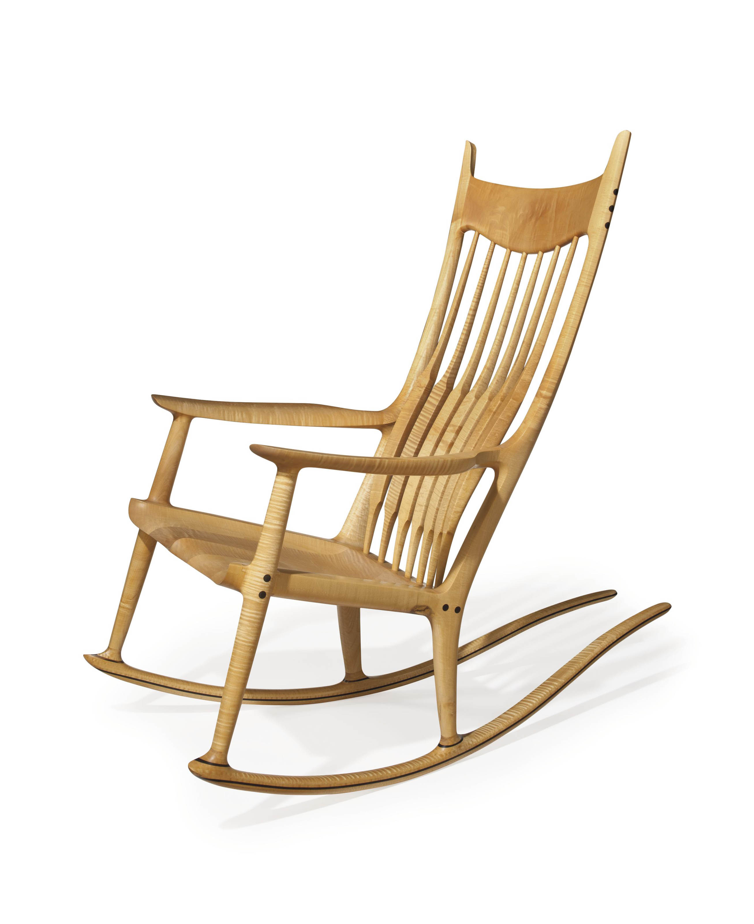 Sam Maloof 1916 2009 A Maple And Ebony Rocking Chair 1991