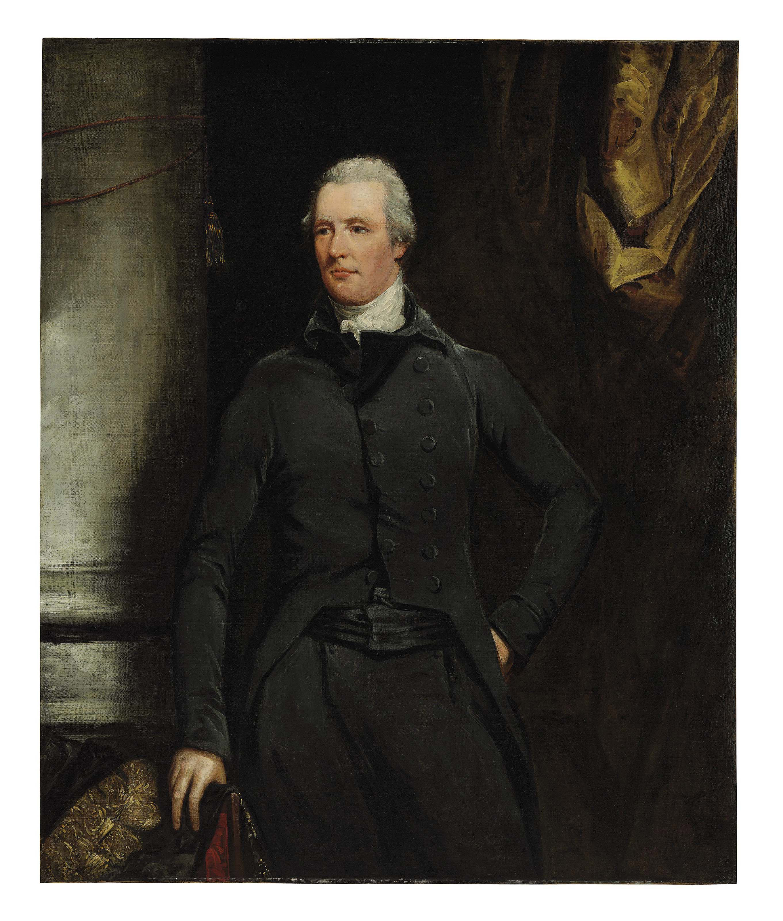 Portrait of the Right Honorable William Pitt, three-quarter-length, in a black coat
