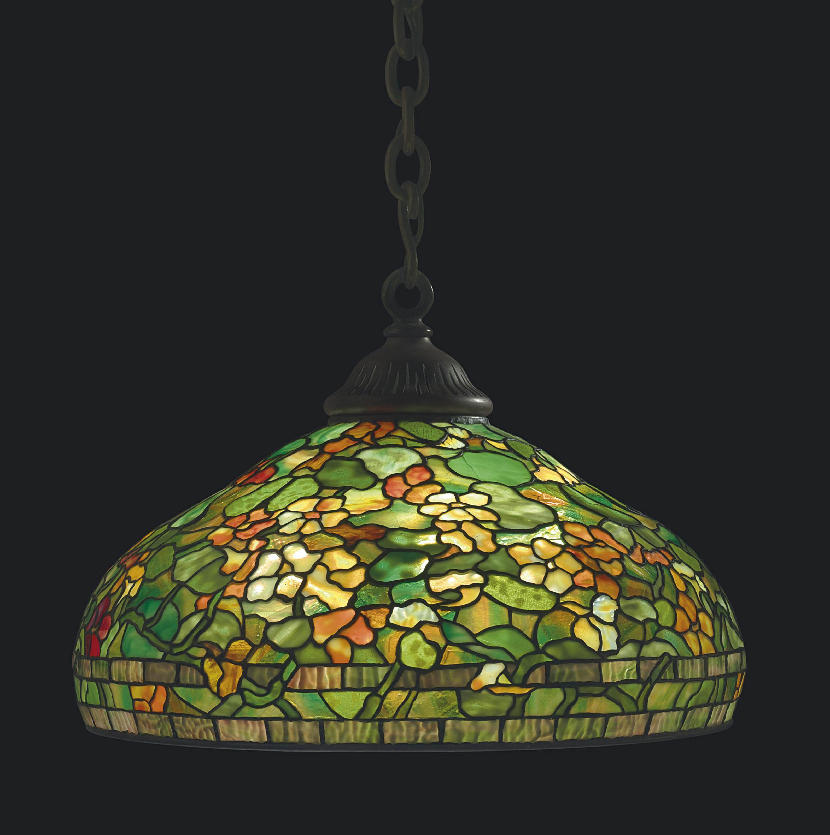 TIFFANY STUDIOS , A 'NASTURTIUM' CHANDELIER, CIRCA 1910 Christie's