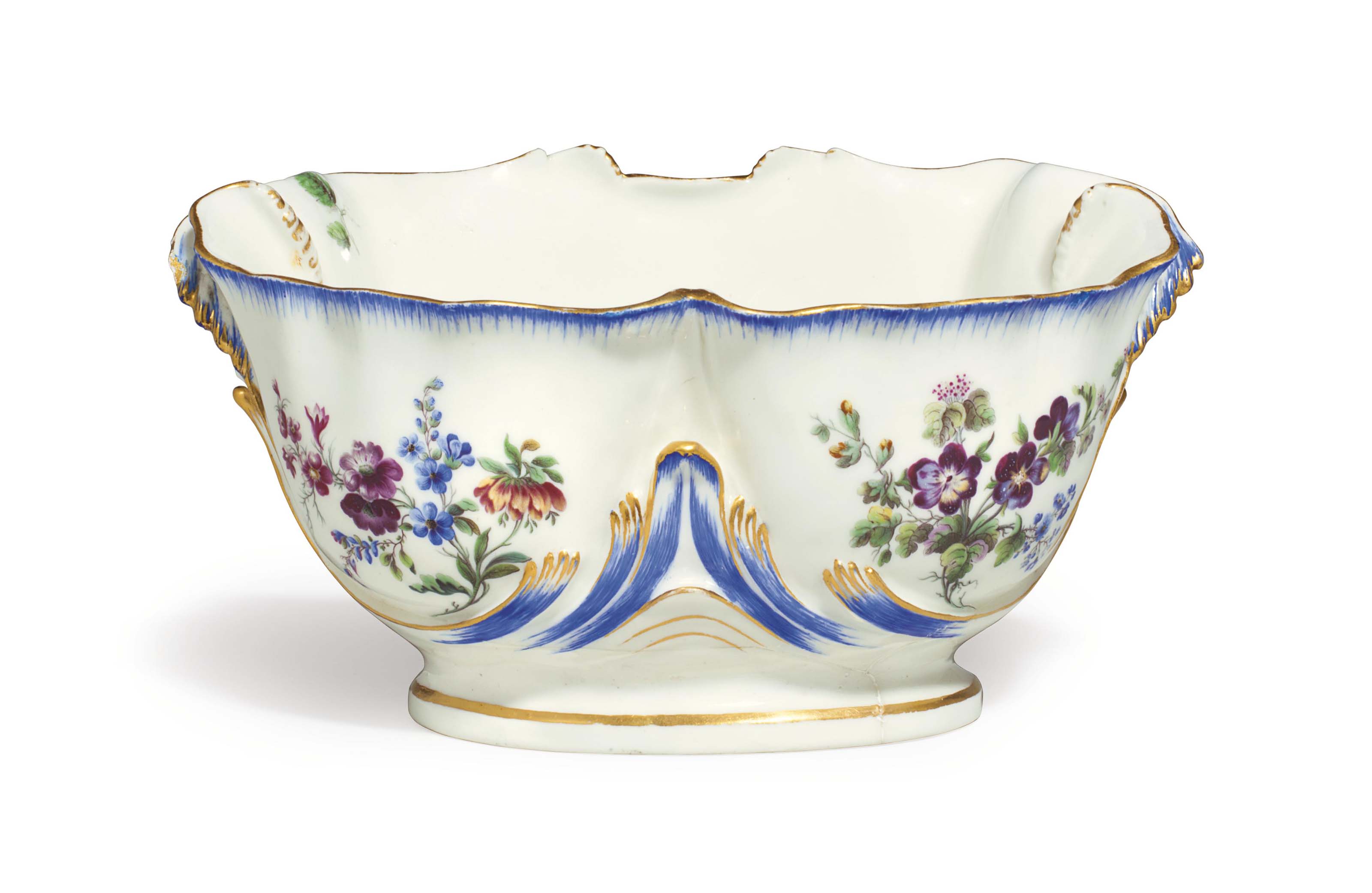A VINCENNES PORCELAIN JARDINIERE (POT A FLEURS) , CIRCA 1750-1753, BLUE