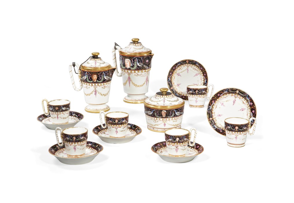 Service à Café Porcelaine + Coffret 6 Cuillères