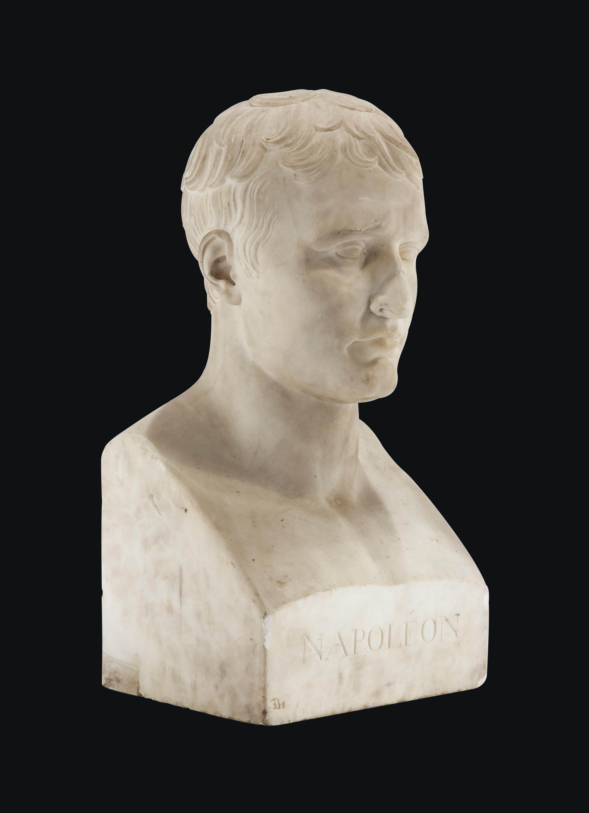 Buste En Marbre De Carrare En Hermes Representant Napoleon Premier