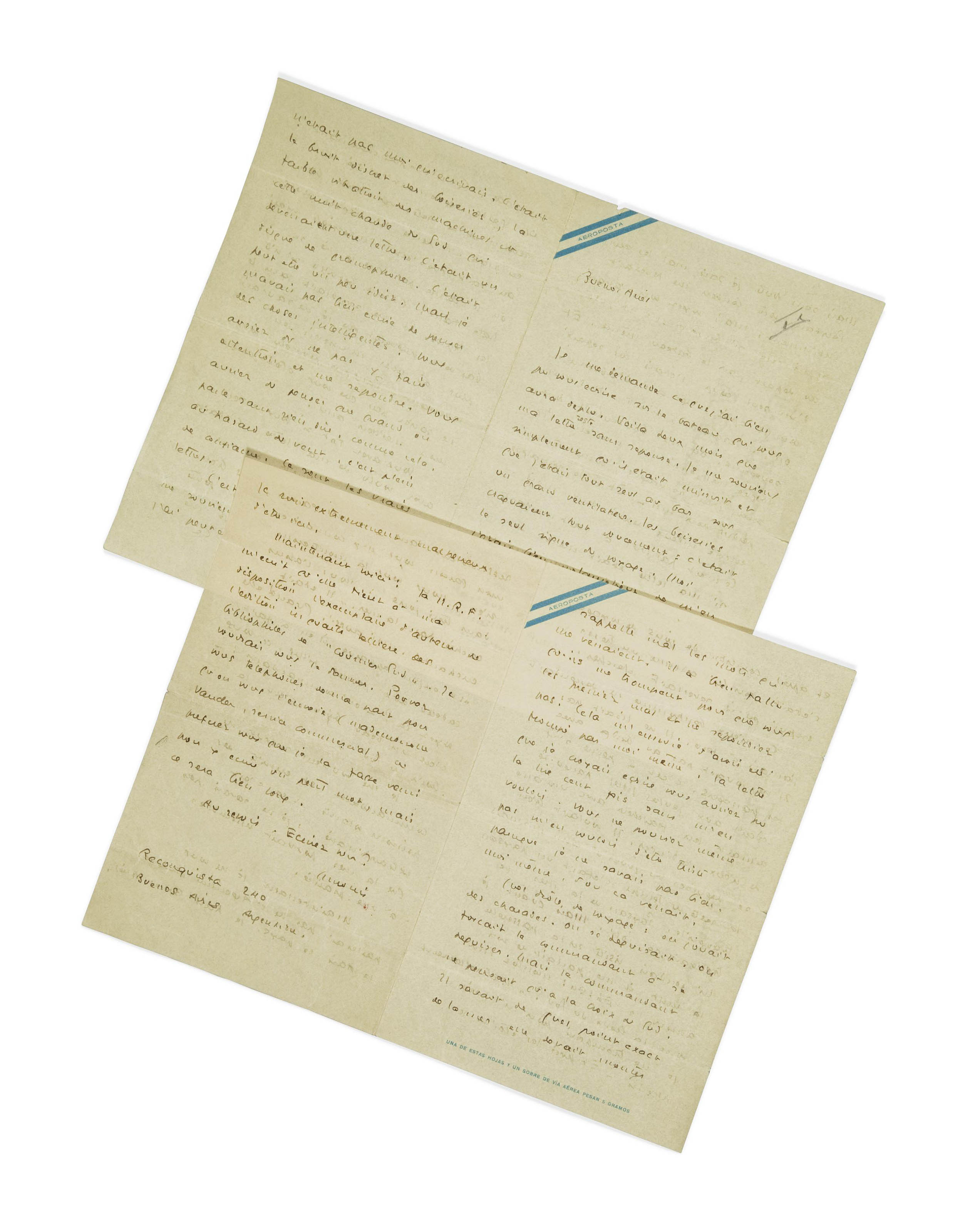 SAINT-EXUPÉRY, Antoine de. Lettre autographe signée ...