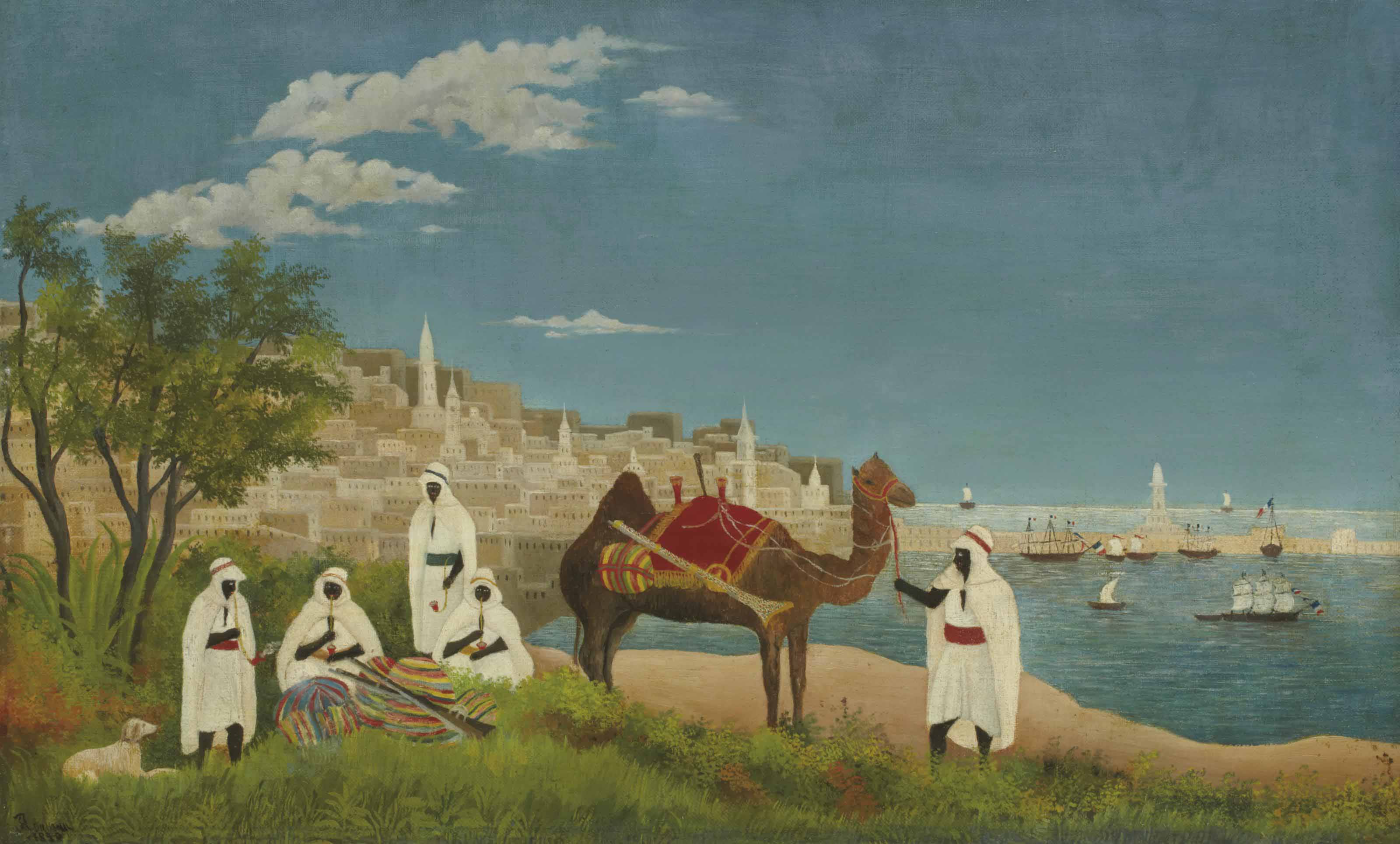 Le Douanier Rousseau (1844-1910), Paysage d'Alger, 1880. Oil on canvas. 37.8 x 60.8  cm (14&frac34; x 24  in). Sold for &euro;385,000 on 23 May 2012 at Christie&rsquo;s in Paris